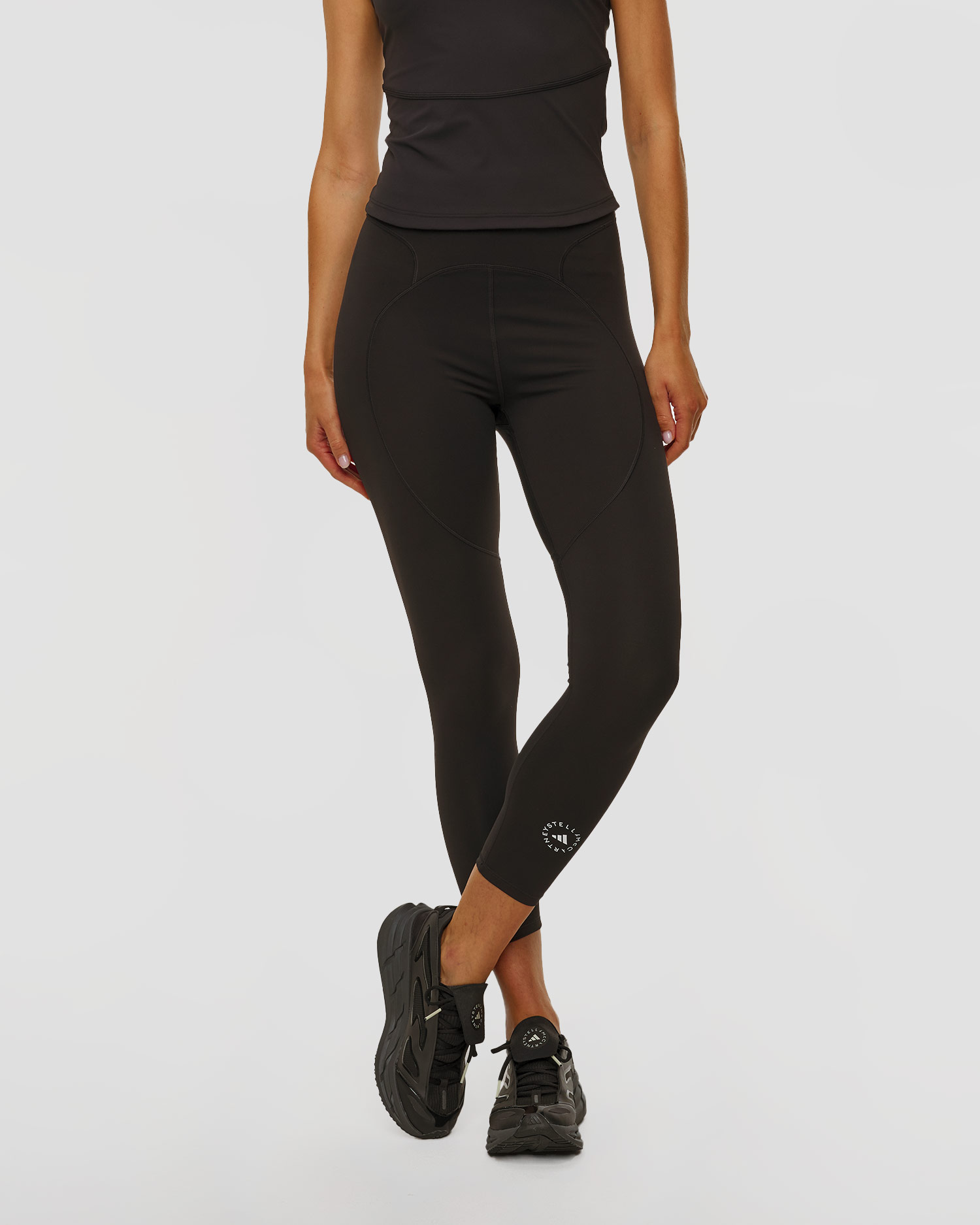 Czarne leginsy damskie Adidas by Stella McCartney True Purpose 7/8