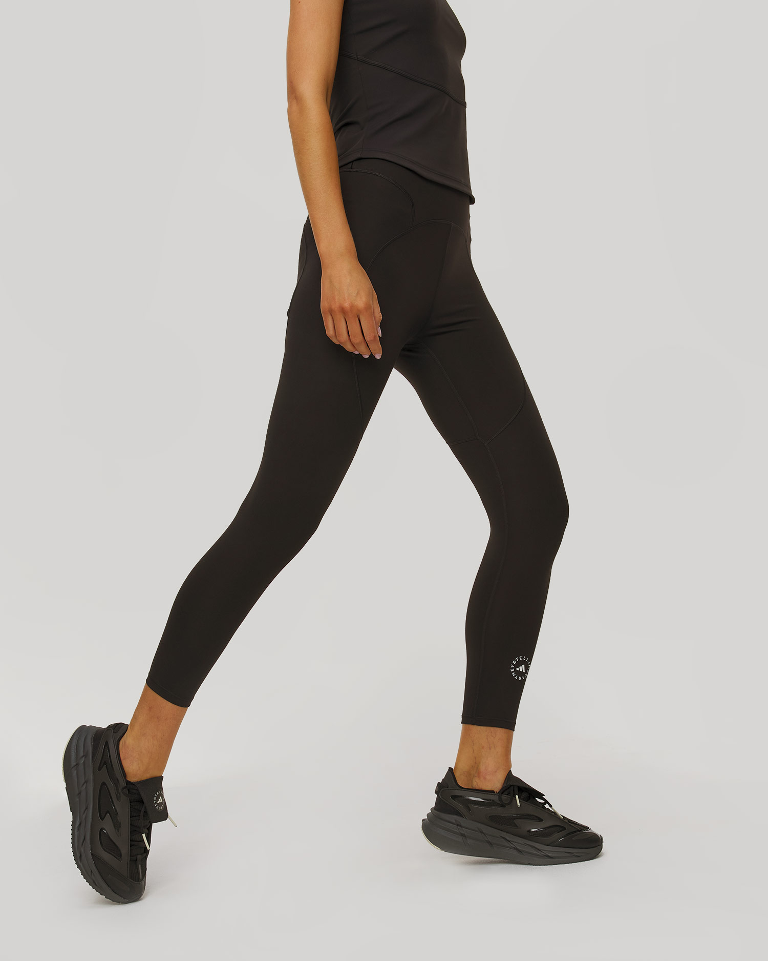 Czarne leginsy damskie Adidas by Stella McCartney True Purpose 7/8