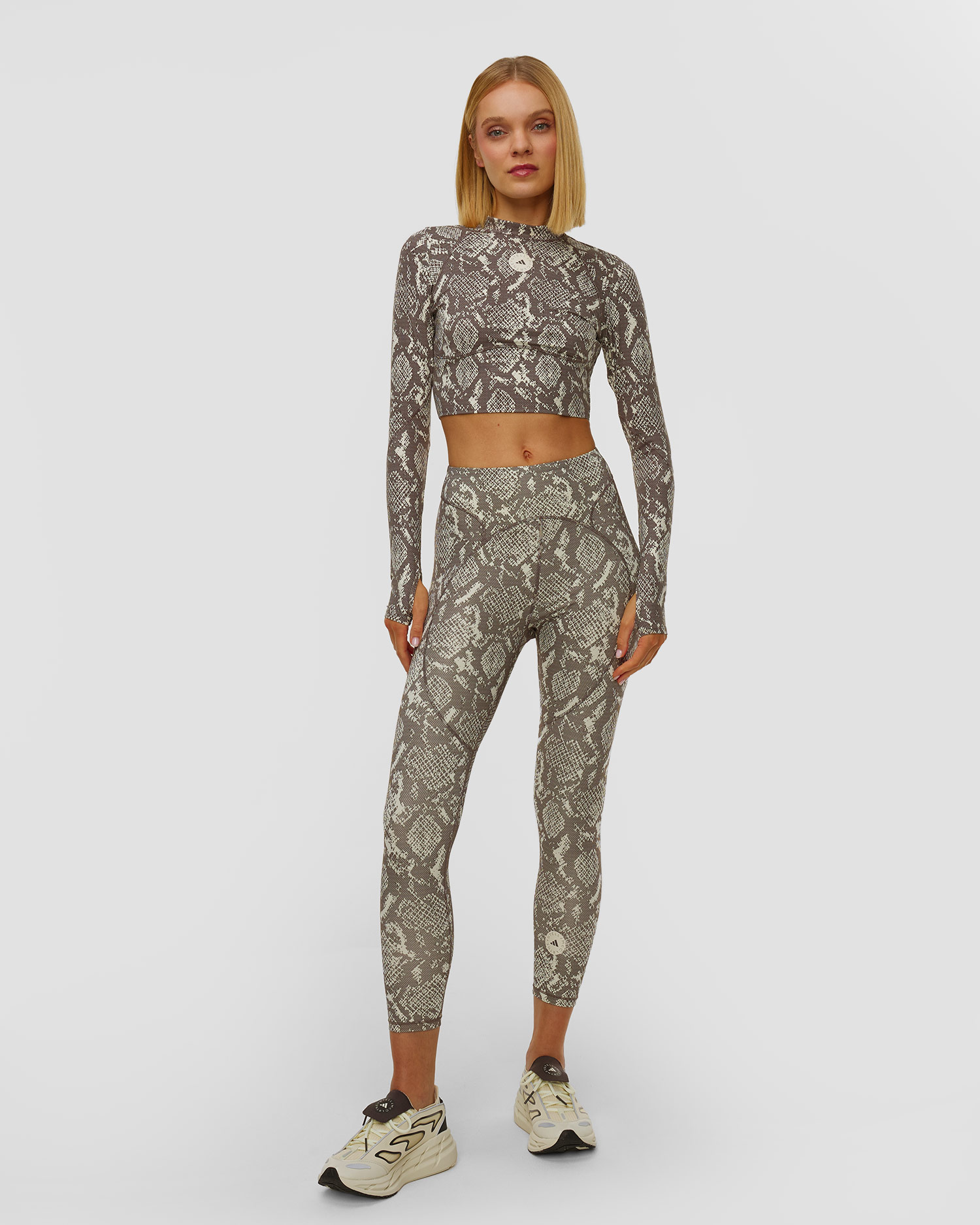 Leginsy z printem damskie Adidas by Stella McCartney True Purpose 7/8
