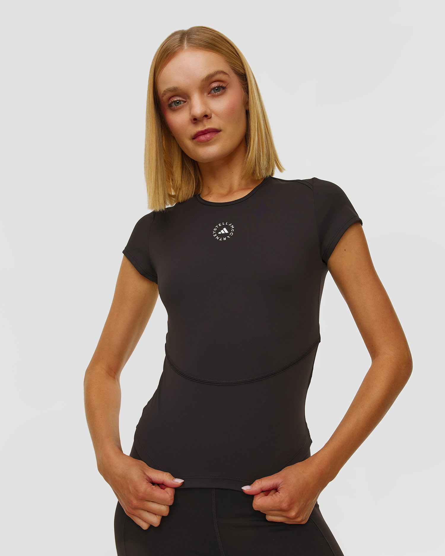 Women's black training T-shirt Adidas by Stella McCartney TruePurpose