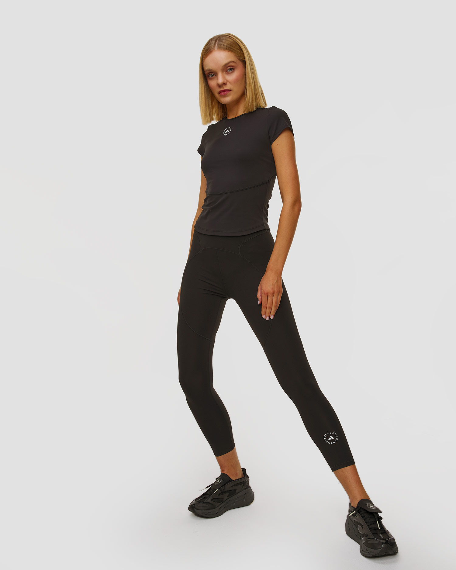 Women's black training T-shirt Adidas by Stella McCartney TruePurpose