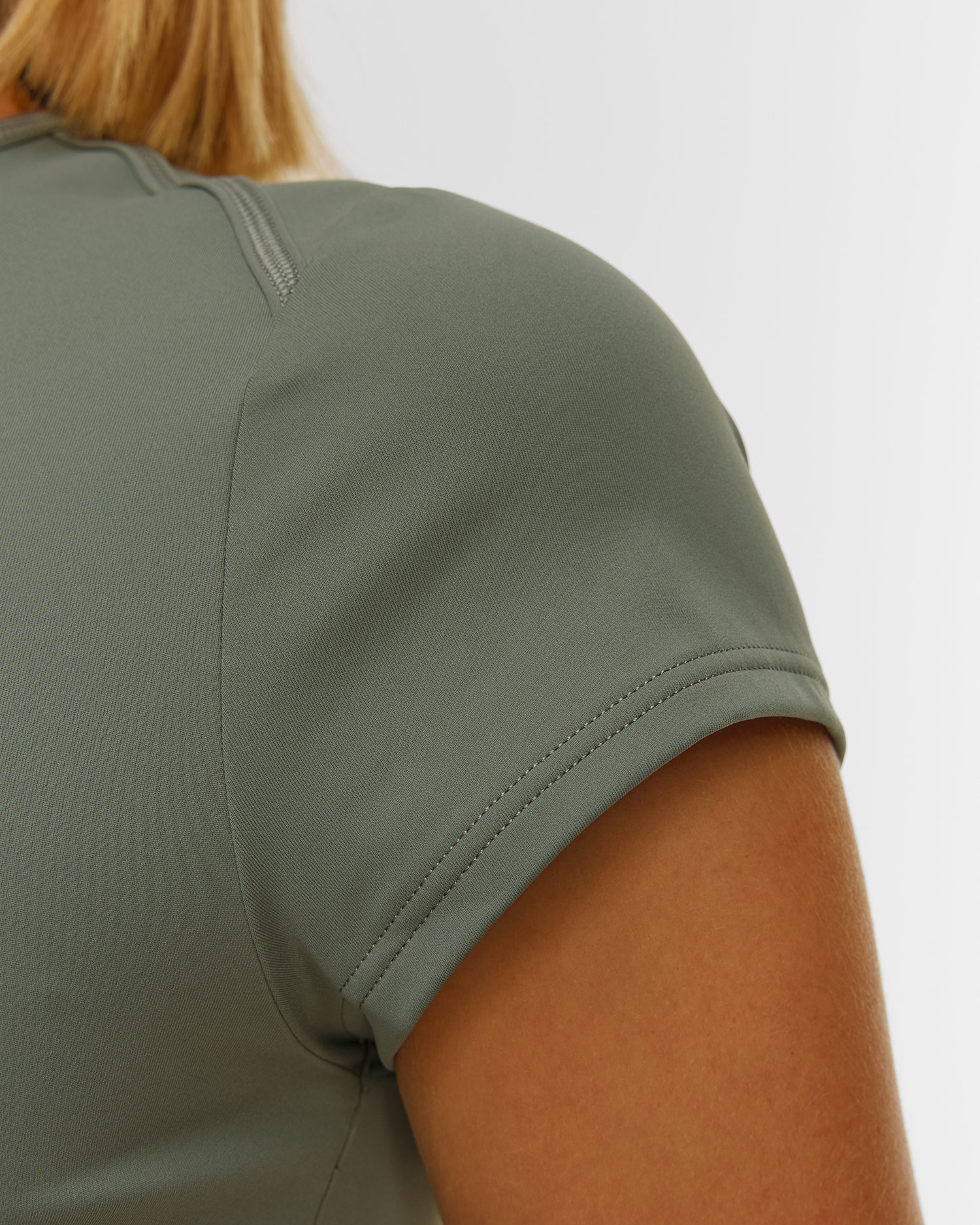 Koszulka treningowa damska khaki Adidas by Stella McCartney TruePurpose