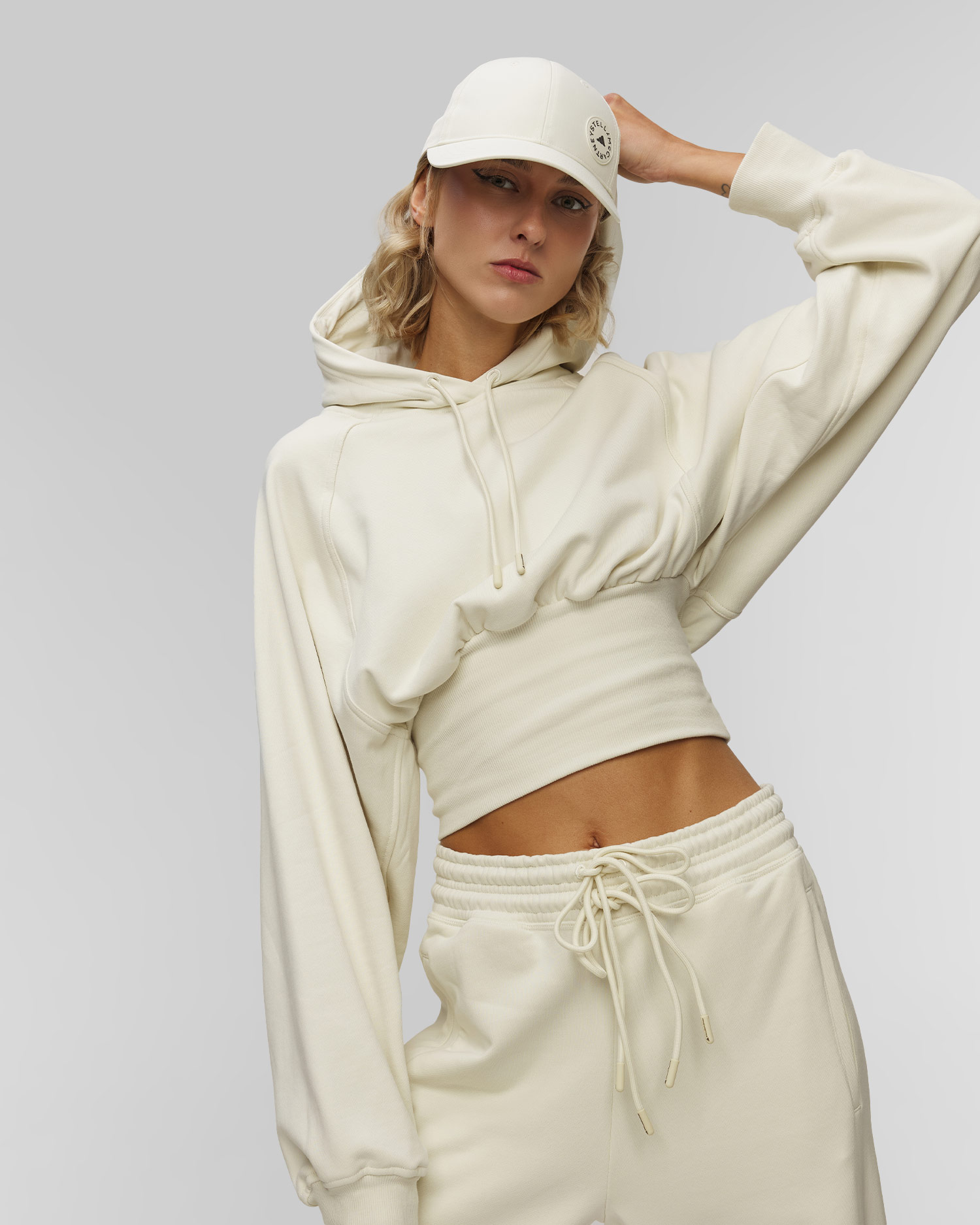 Kremowa bluza damska Adidas by Stella McCartney Crop
