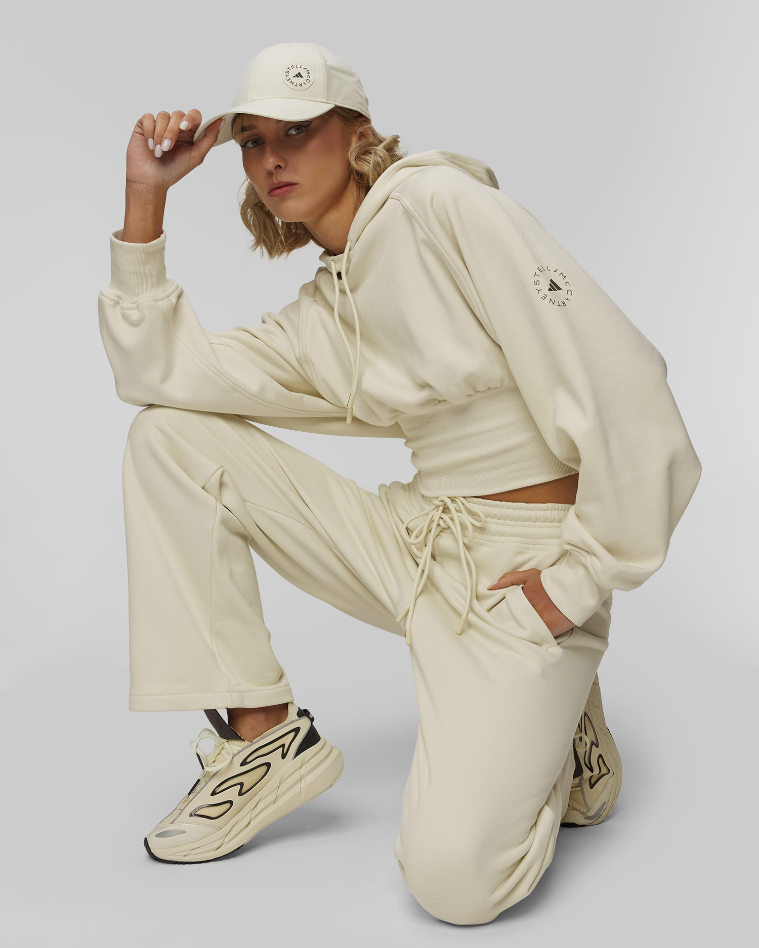 Kremowa bluza damska Adidas by Stella McCartney Crop