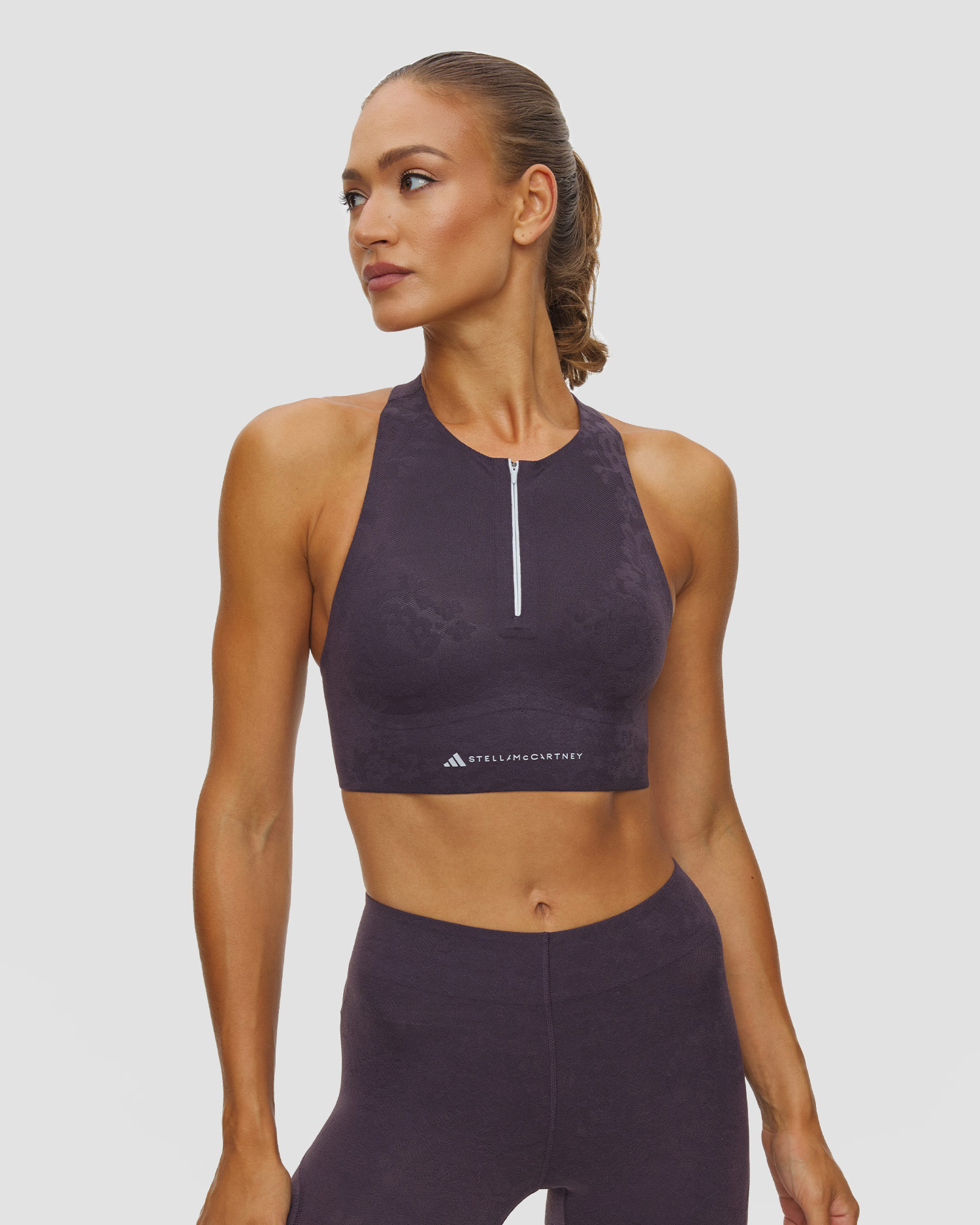 Top d'entraînement noir Adidas by Stella McCartney Tpa Crop