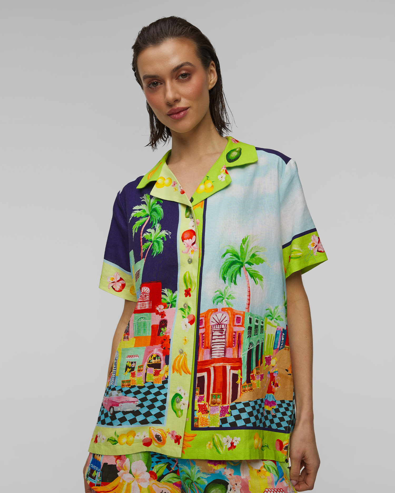 Koszula z lnem Seafolly Cuba Shirt