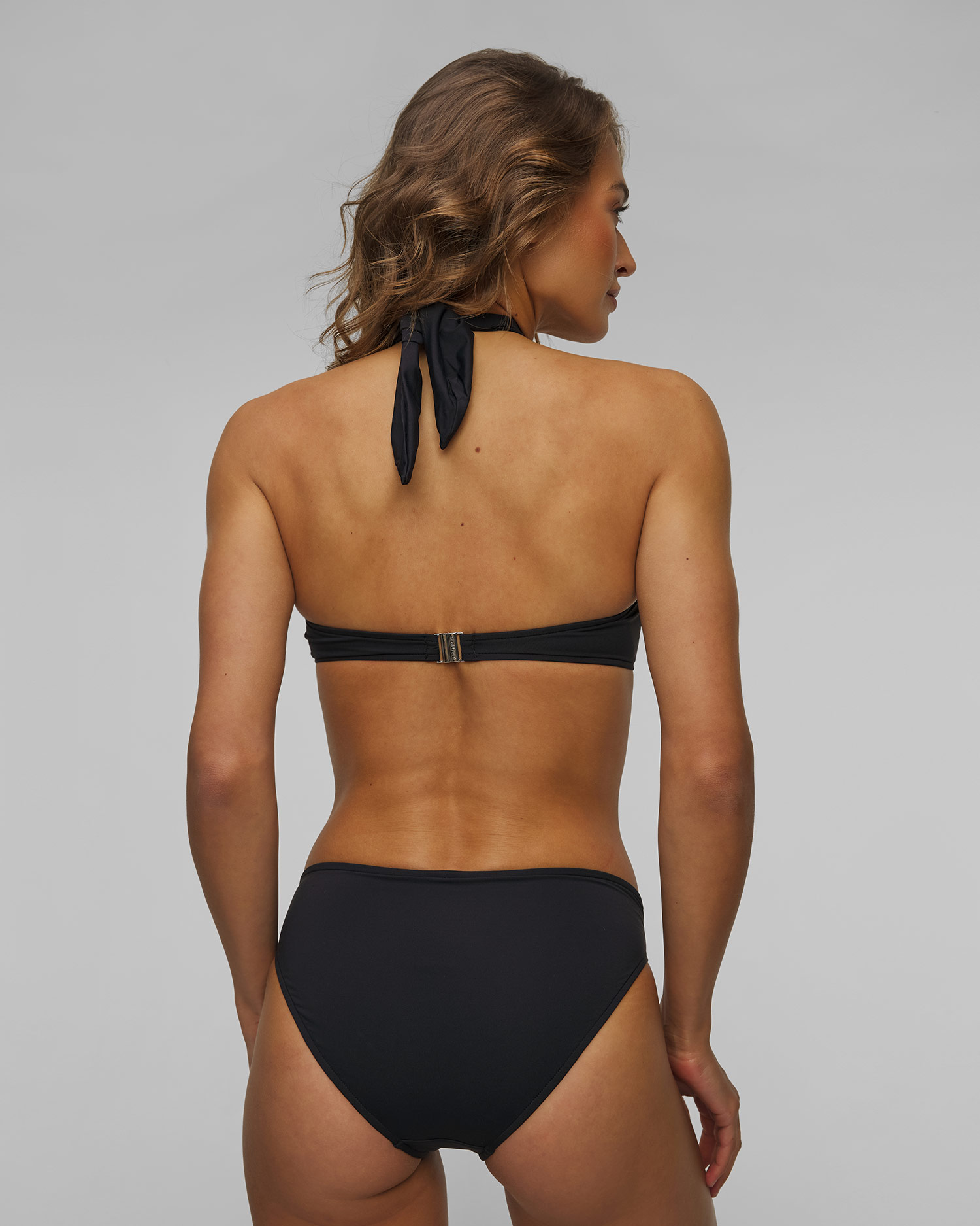 Women's black swimsuit top Seafolly Halter Bandeau