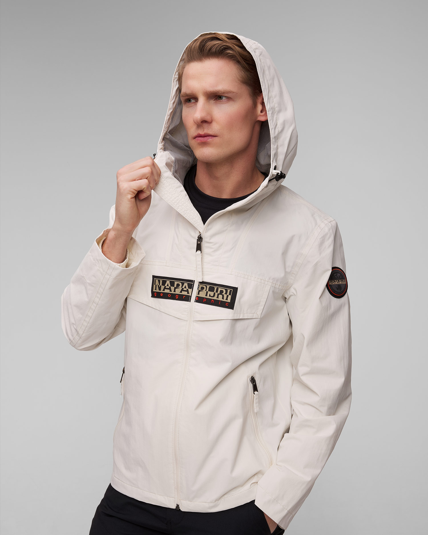 Veste blanche pour hommes Napapijri Rainforest Open S S portofino