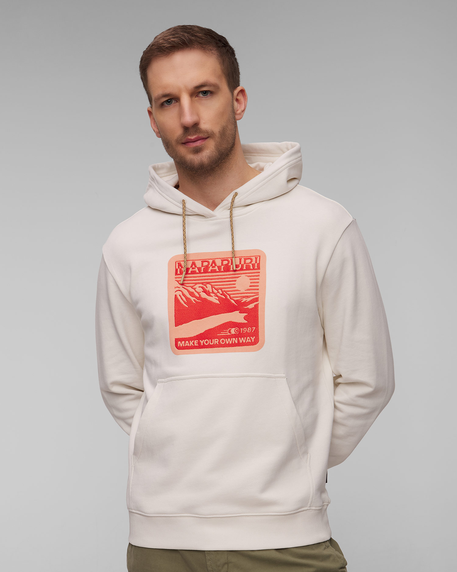 Bílá pánská mikina Napapijri B-Boyd H