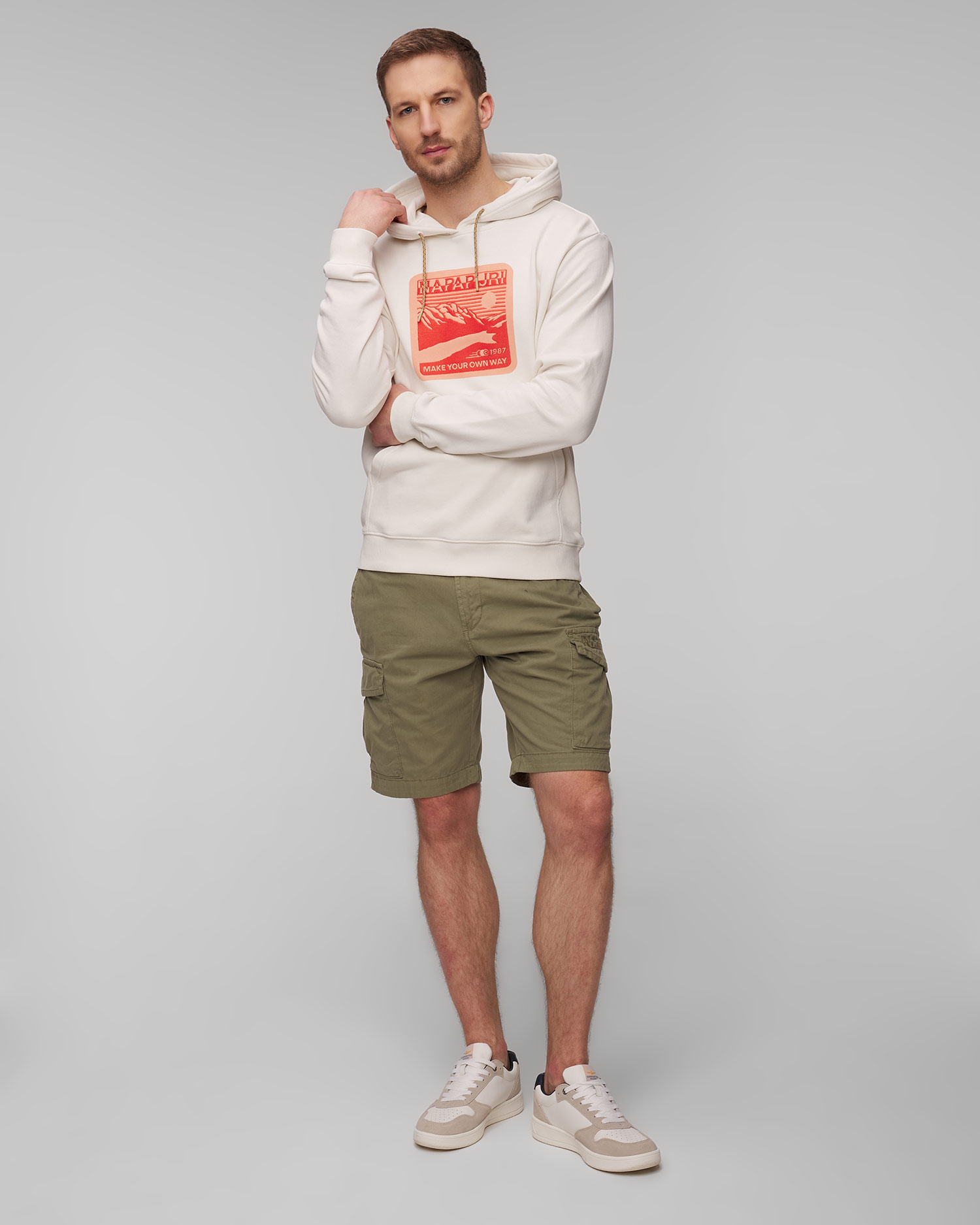 Bílá pánská mikina Napapijri B-Boyd H