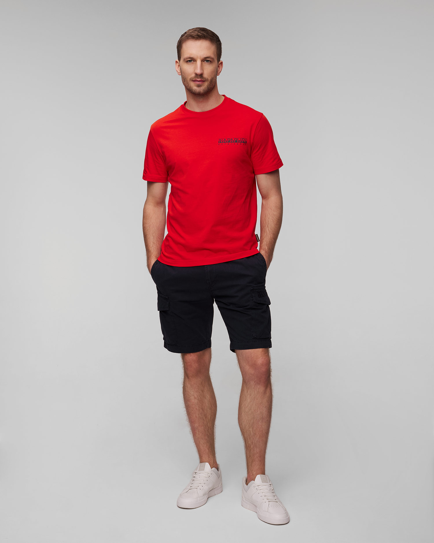 Oranžové pánské tričko Napapijri S-Tahi