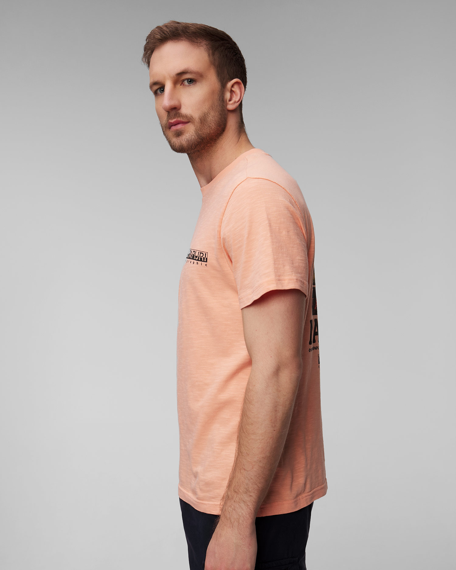Růžové pánské tričko Napapijri S-Martre