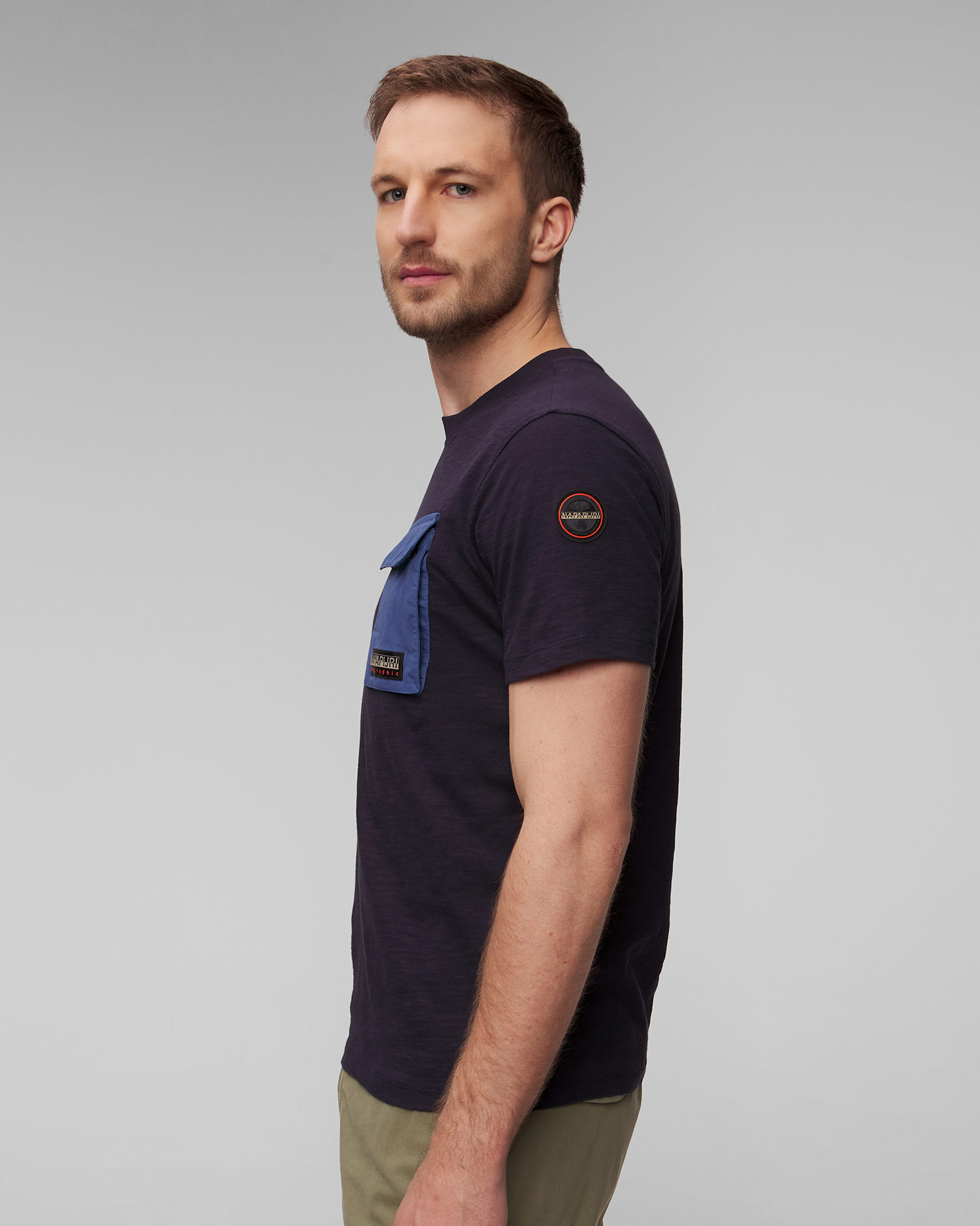 Tmavě modré pánské tričko Napapijri S-Tepees