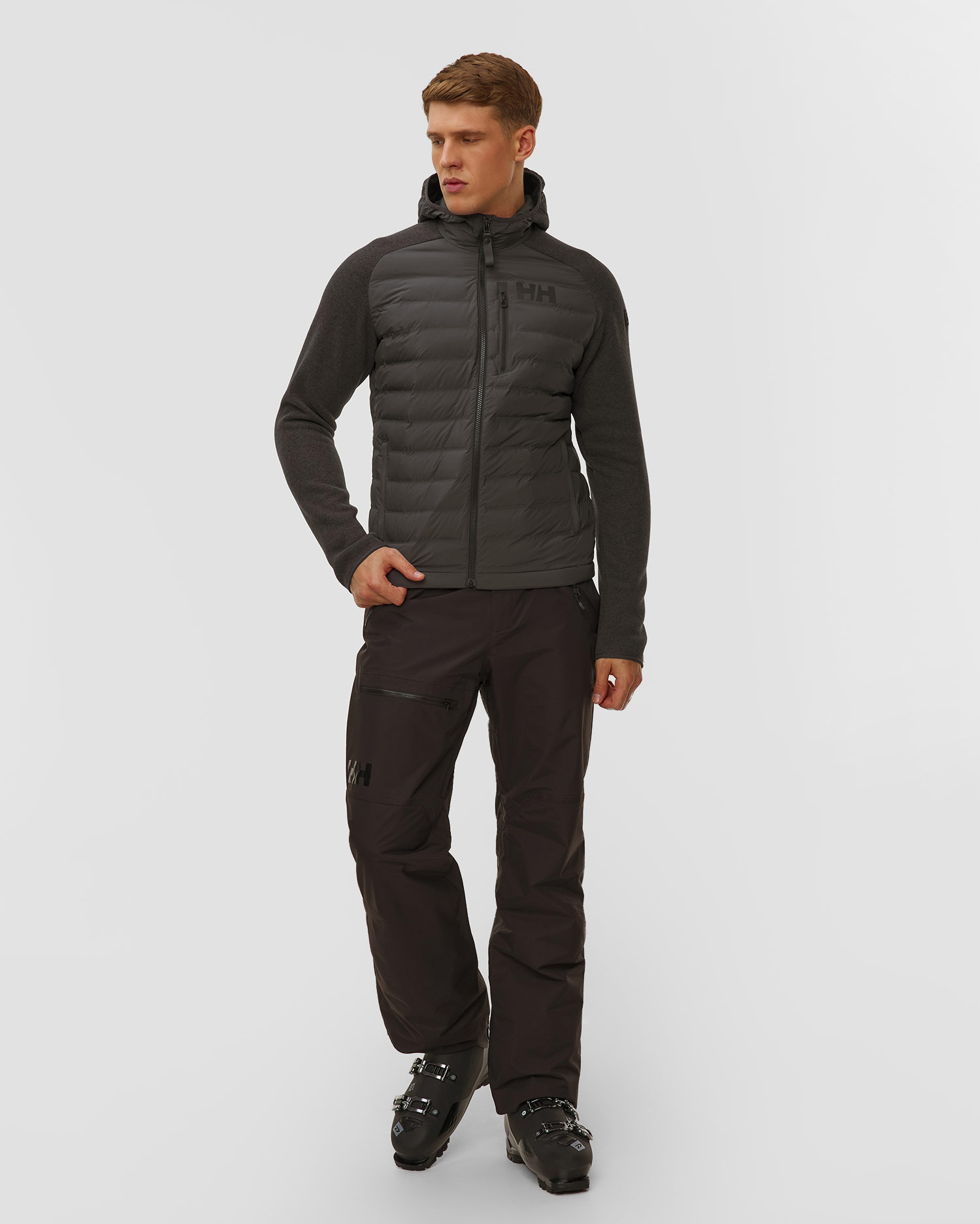 Pánská bundomikina Helly Hansen Arctic Ocean Hybrid Insulator v šedé barvě