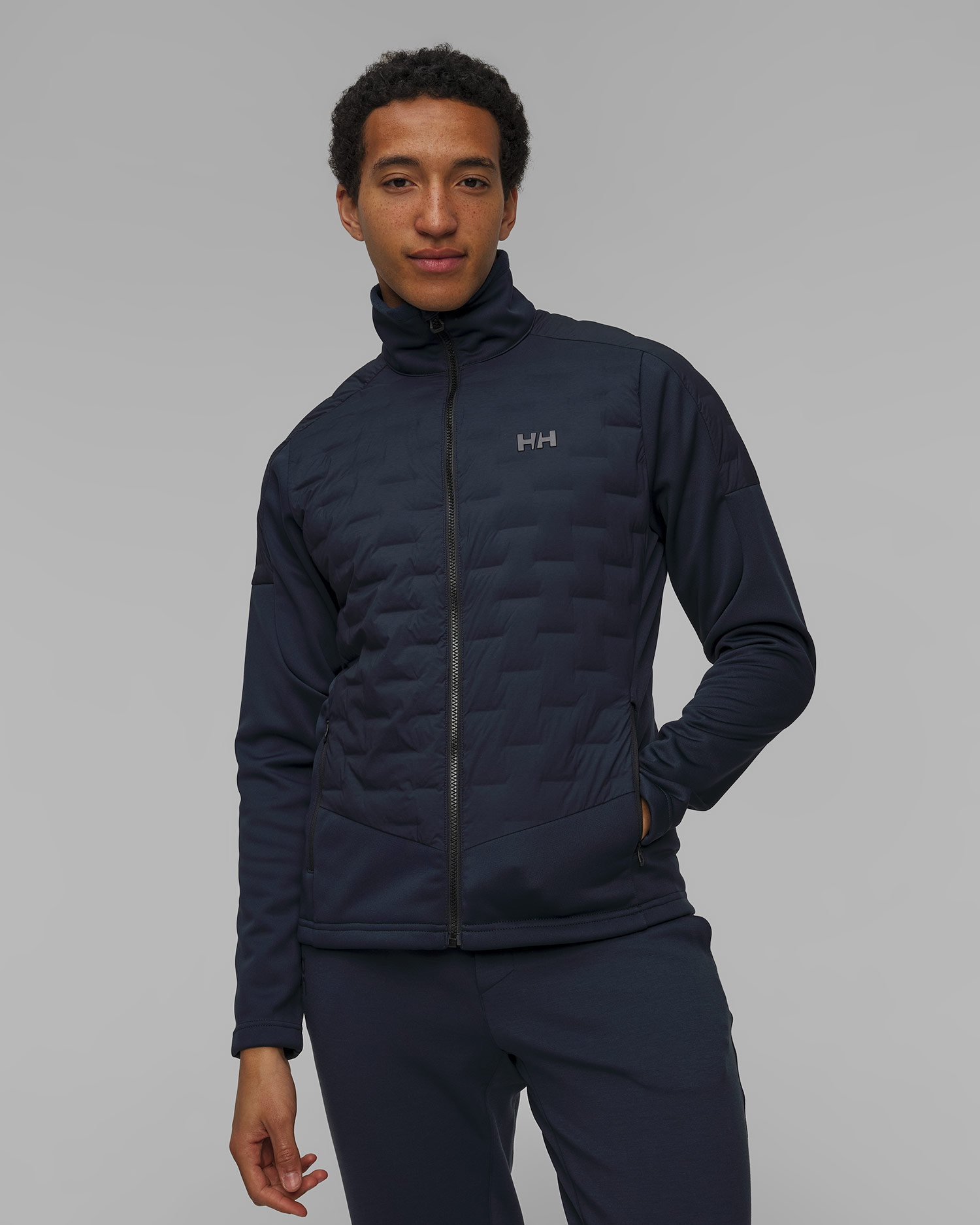 Pánská bundomikina Helly Hansen Hp Hybrid Stretch Insulator v Tmavě Modré Barvě