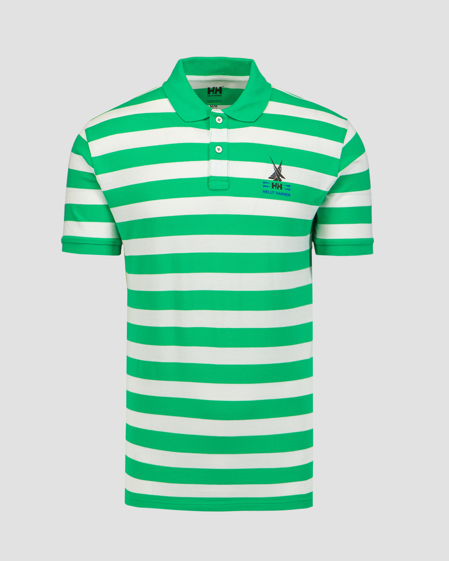 Polo vert et blanc pour hommes Helly Hansen Koster Polo