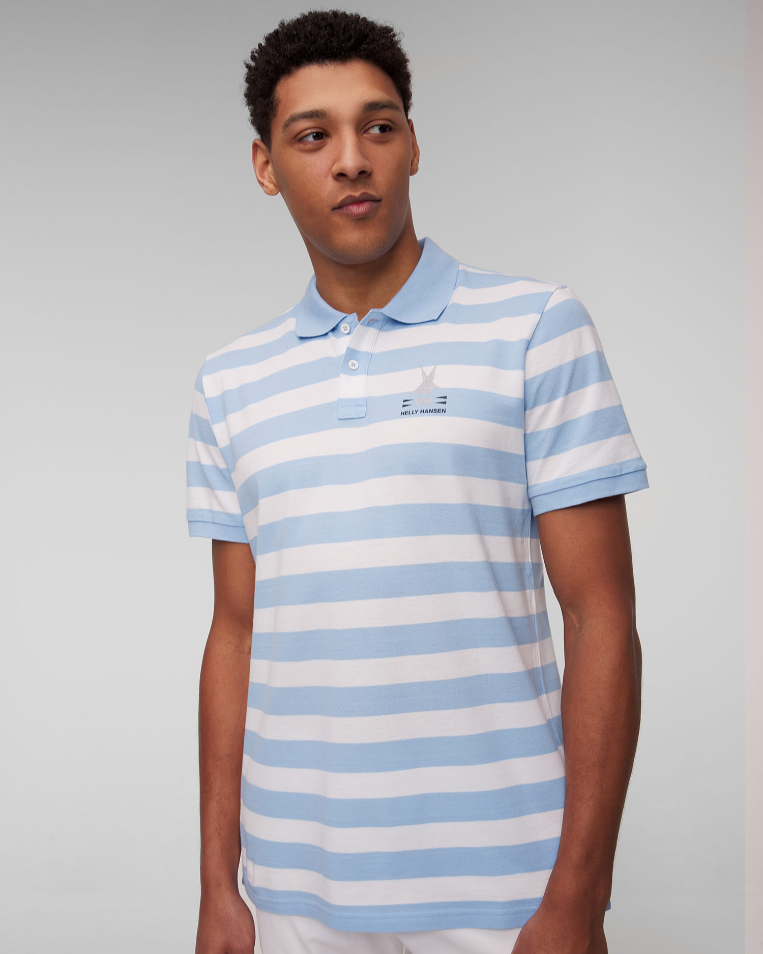 Polo blanc et bleu pour hommes Helly Hansen Koster Polo