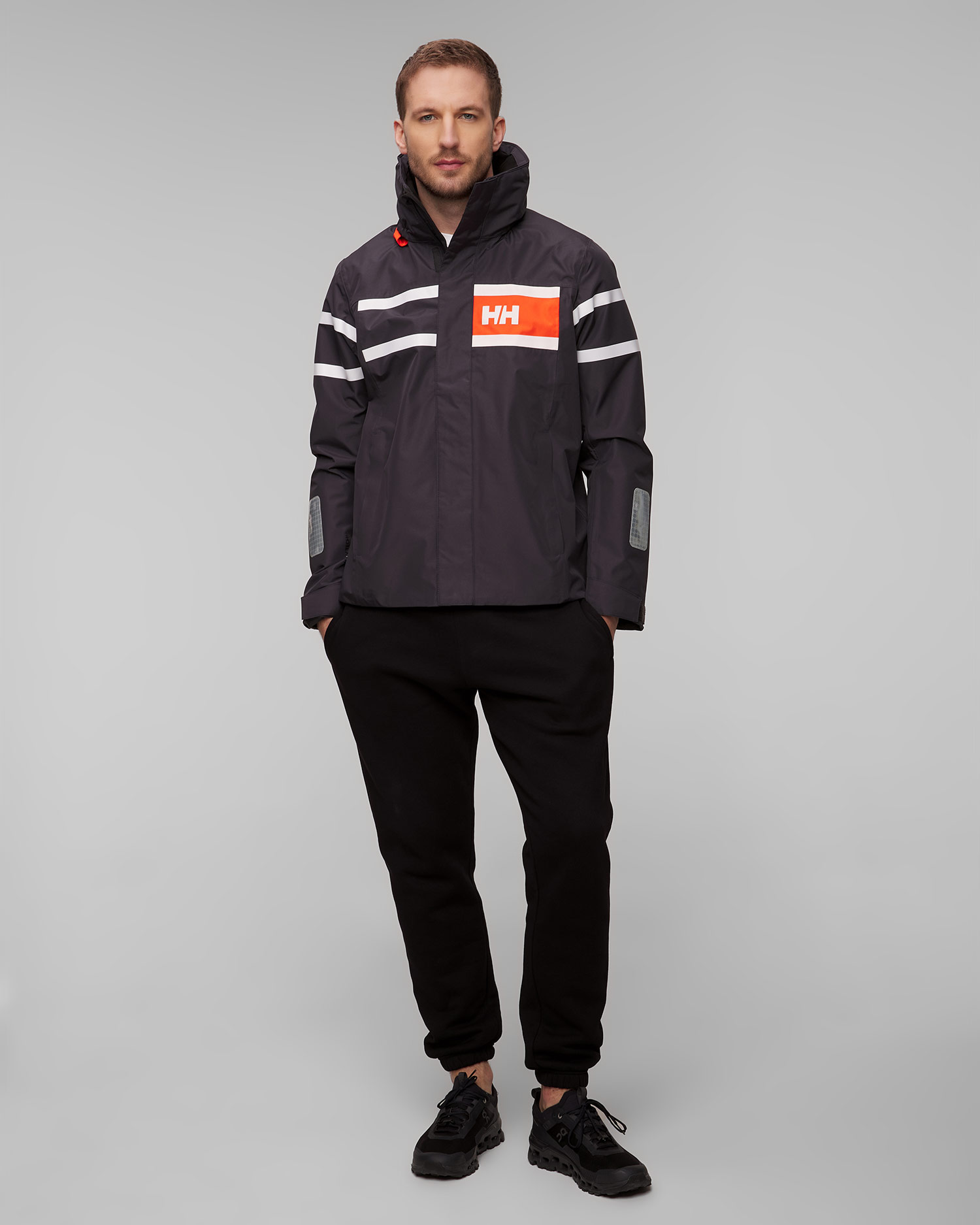 Szara kurtka żeglarska męska Helly Hansen Salt Inshore Jacket