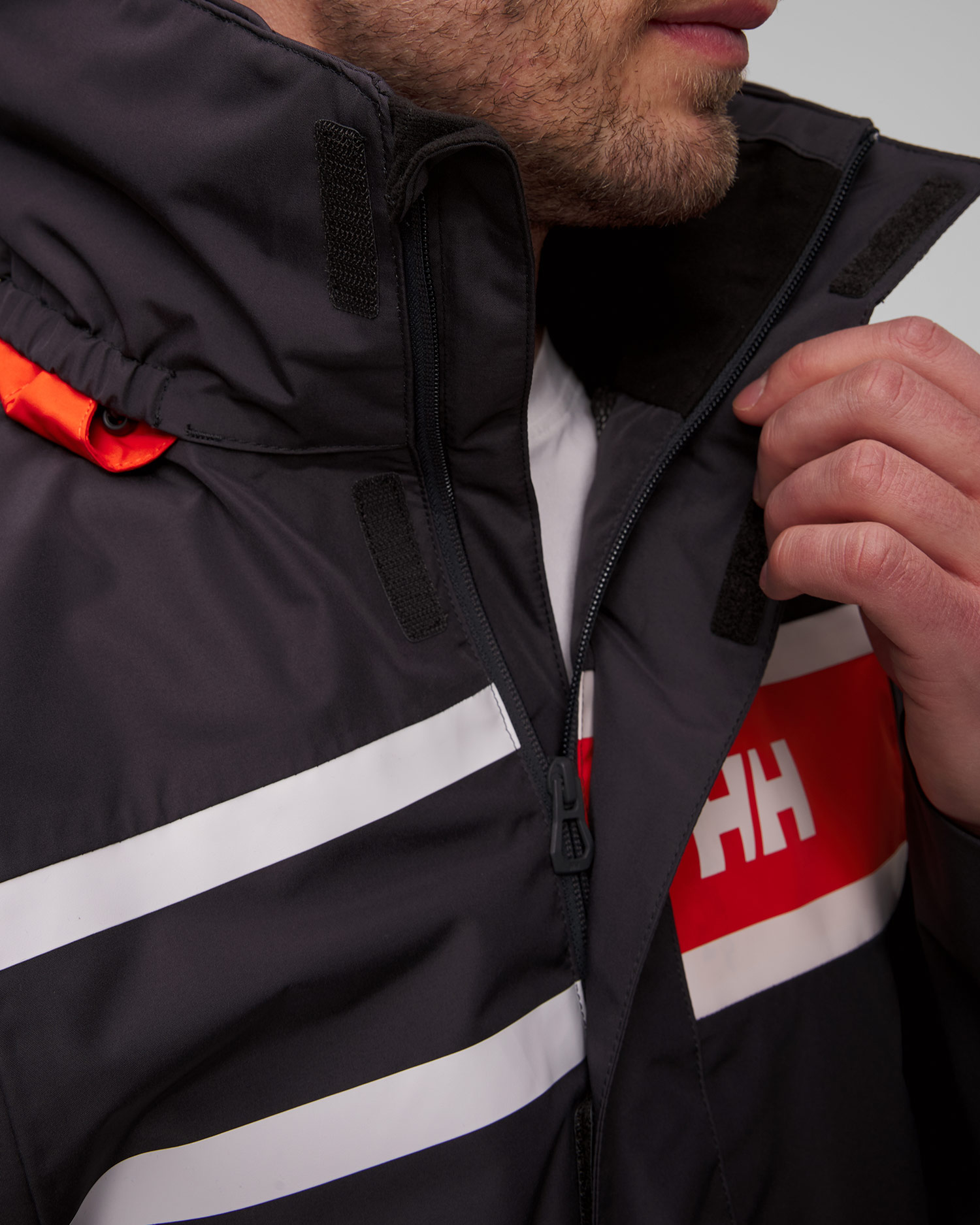 Szara kurtka żeglarska męska Helly Hansen Salt Inshore Jacket