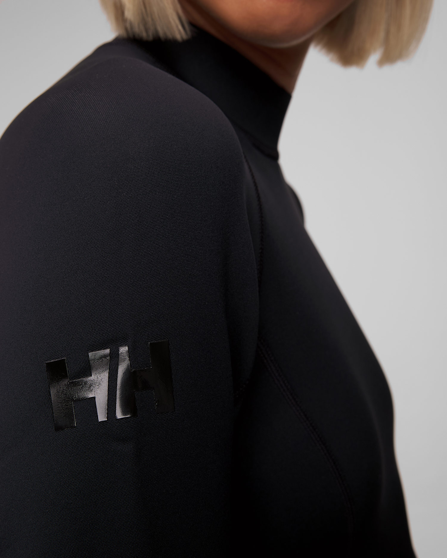 Maglietta nera in neoprene da donna Helly Hansen Waterwear Top