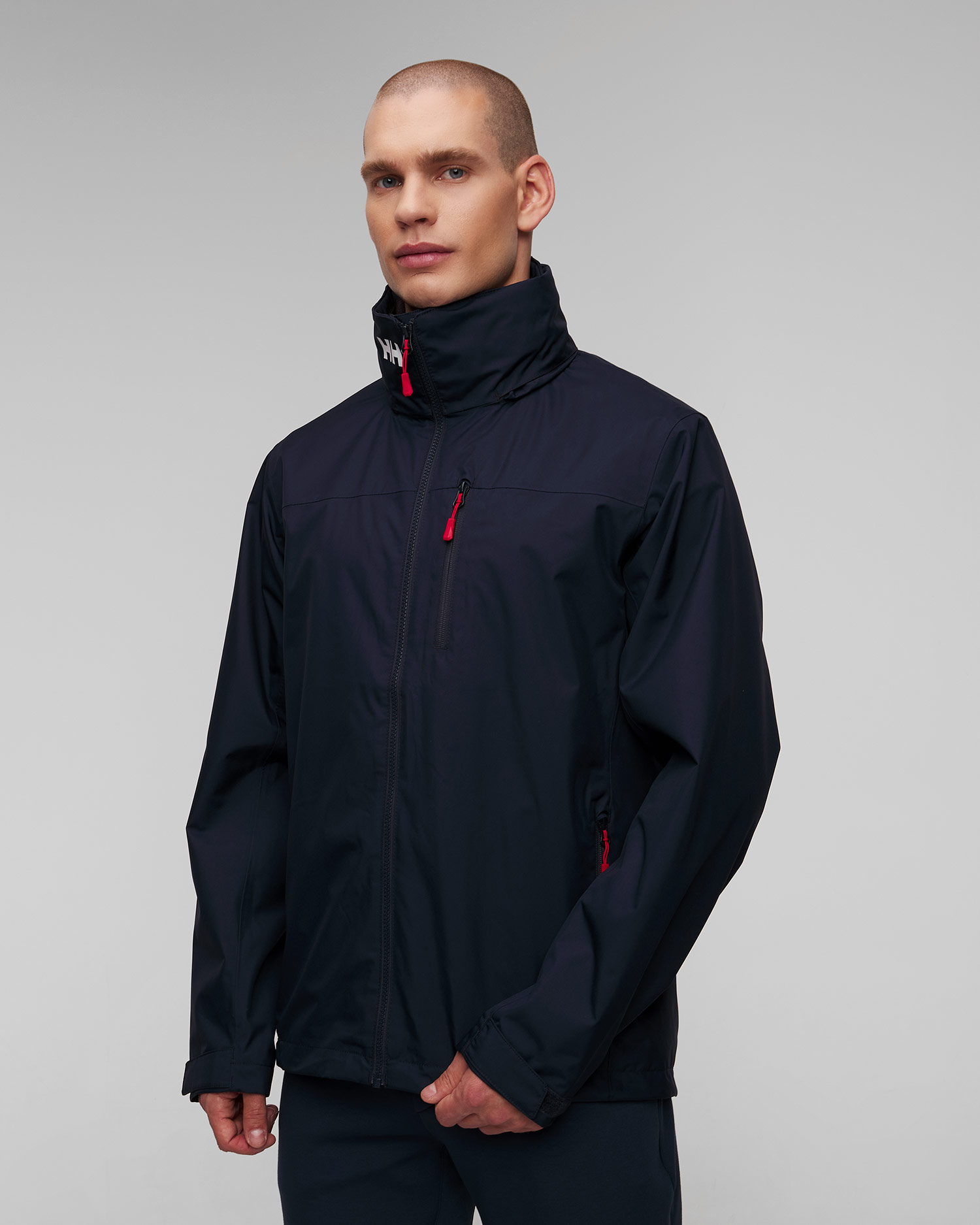 Tmavě modrá pánská jachtařská bunda Helly Hansen Crew Hooded Jacket 2.0, Barva/Vzor: Granatowy