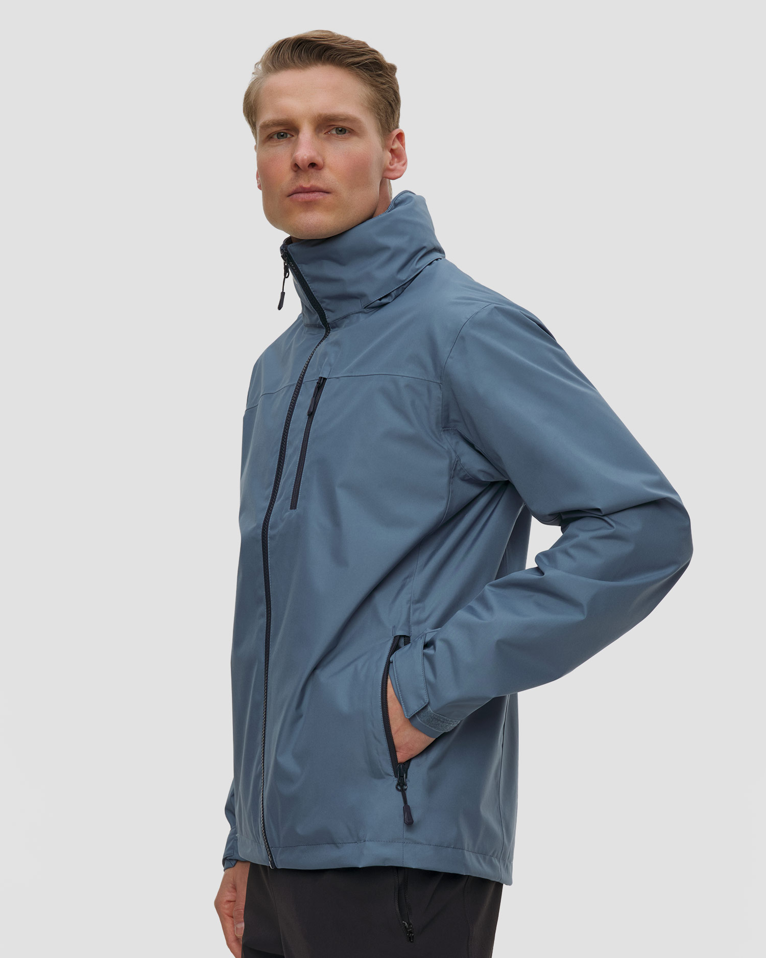 Kurtka żeglarska męska Helly Hansen Crew Hooded Jacket 2.0 jasnogranatowa