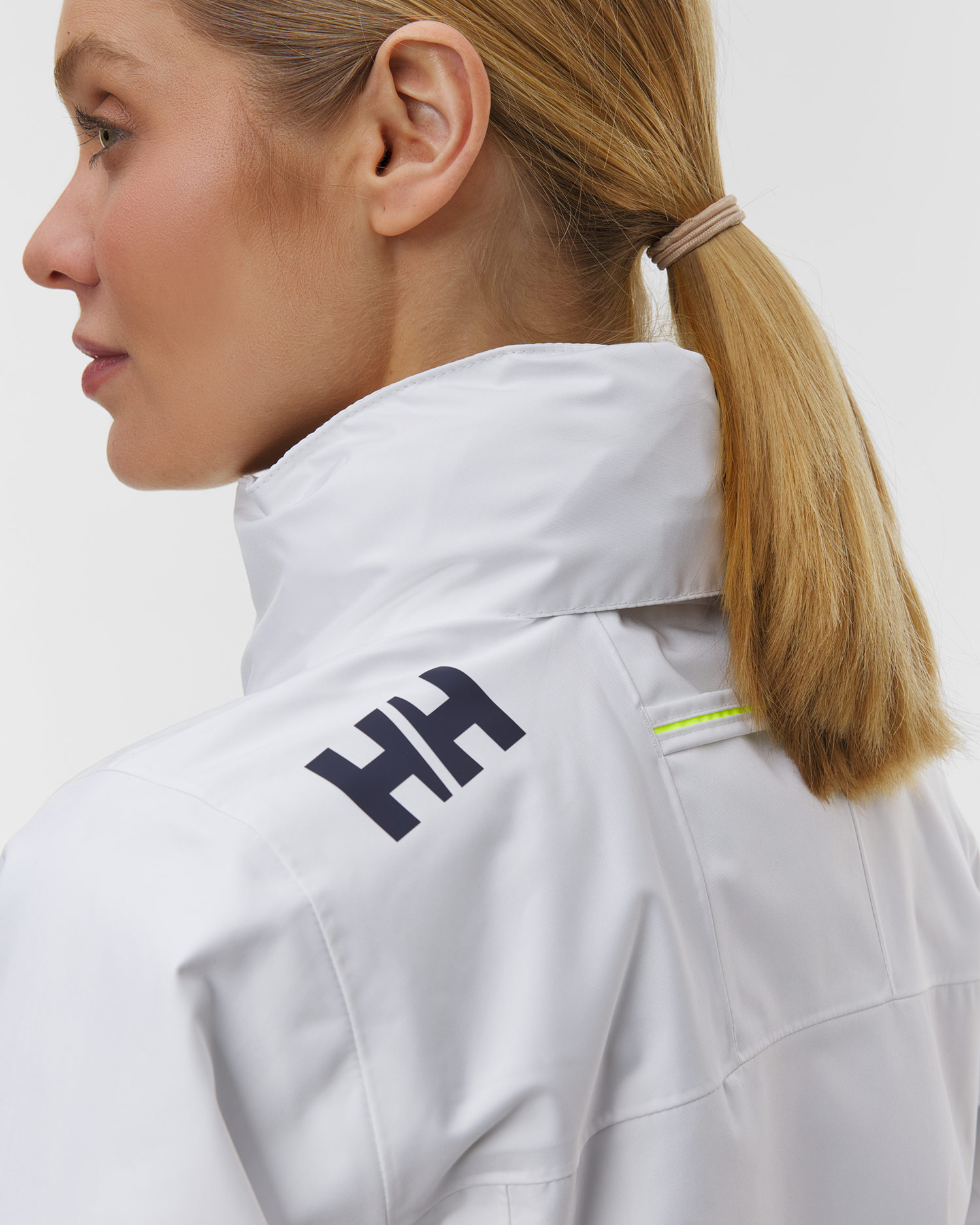 Women's white yachting Helly Hansen Crew Hooded Jacket 2.0