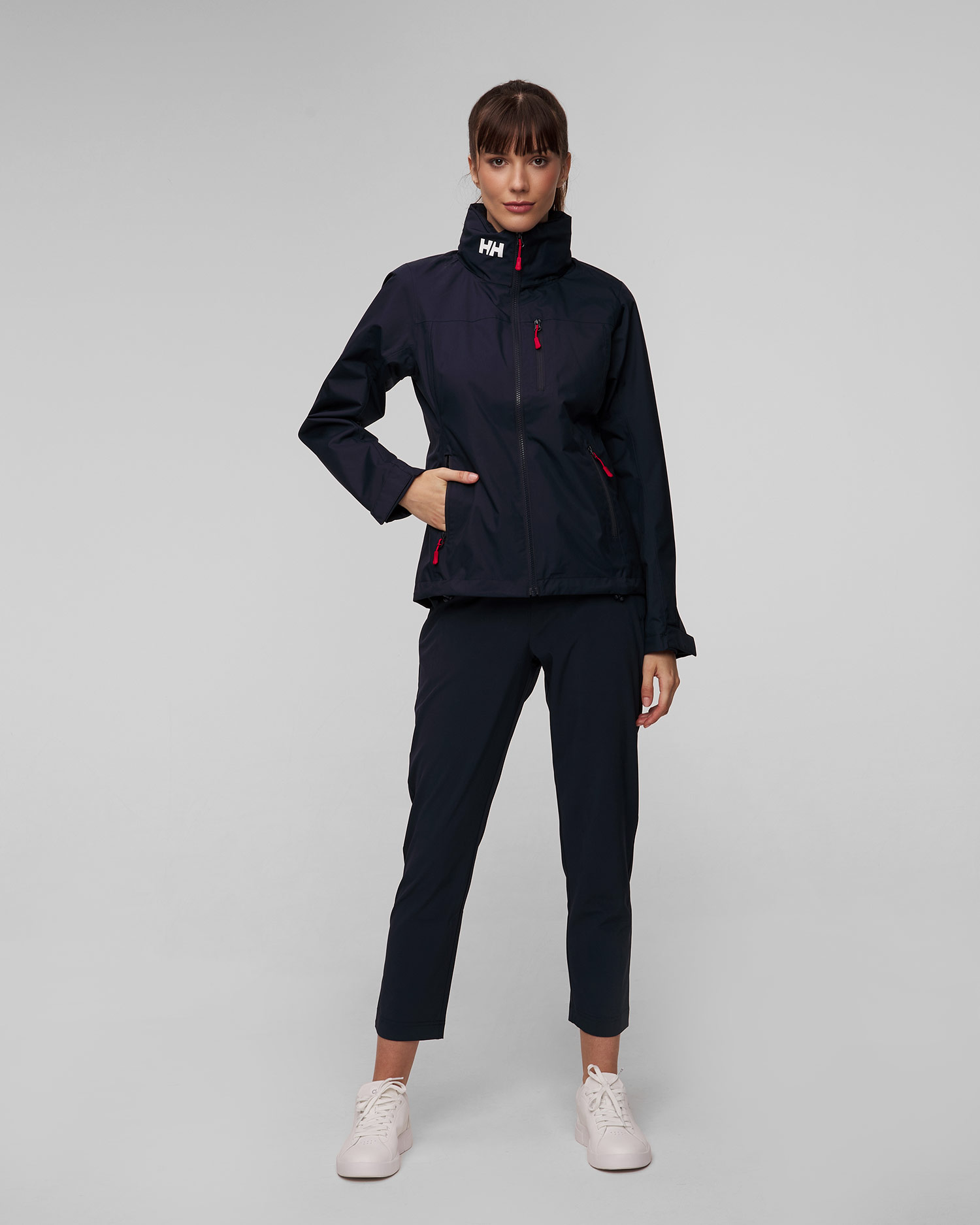 Women's navy blue sailing Helly Hansen Crew Hooded Jacket 2.0