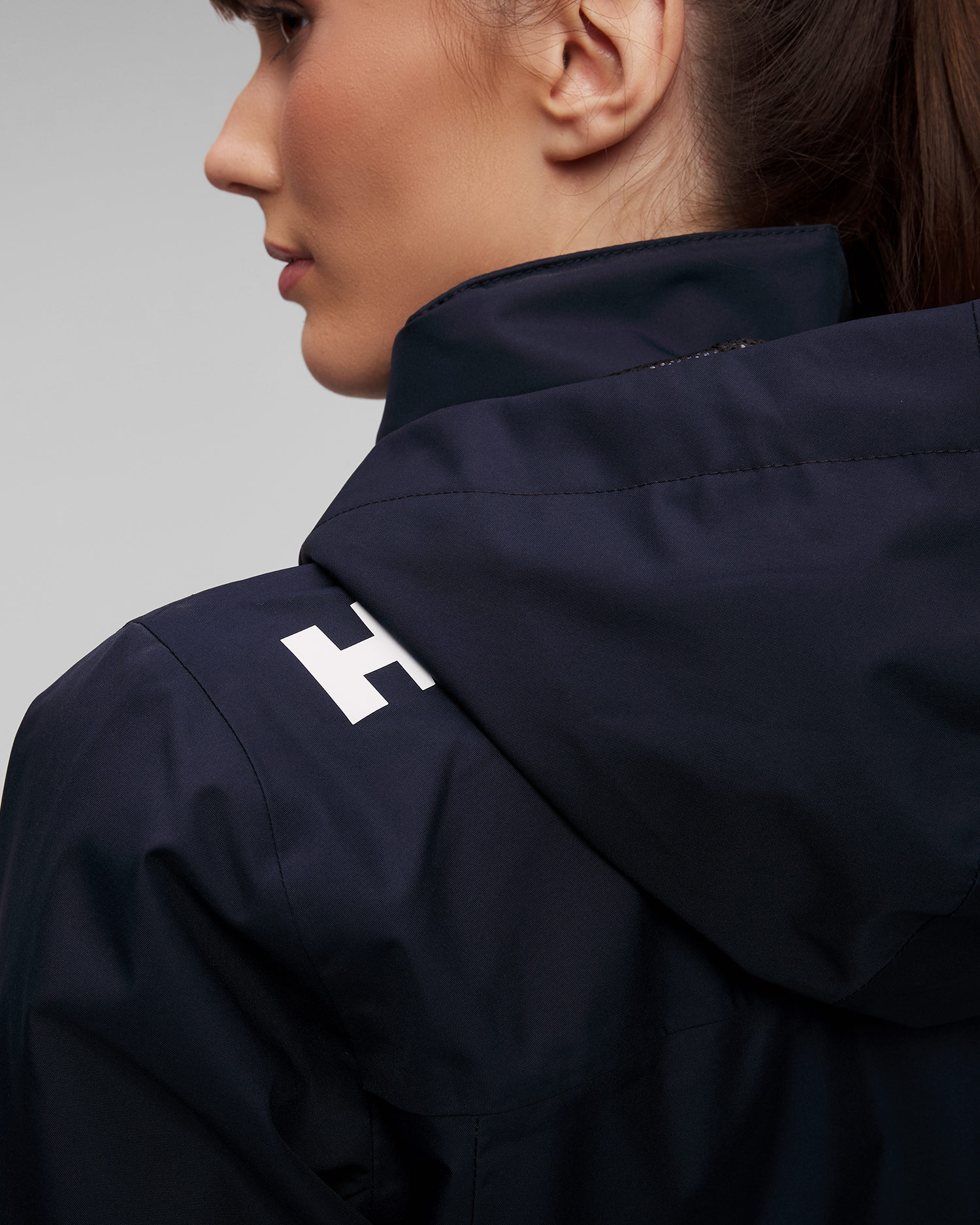 Women's navy blue sailing Helly Hansen Crew Hooded Jacket 2.0