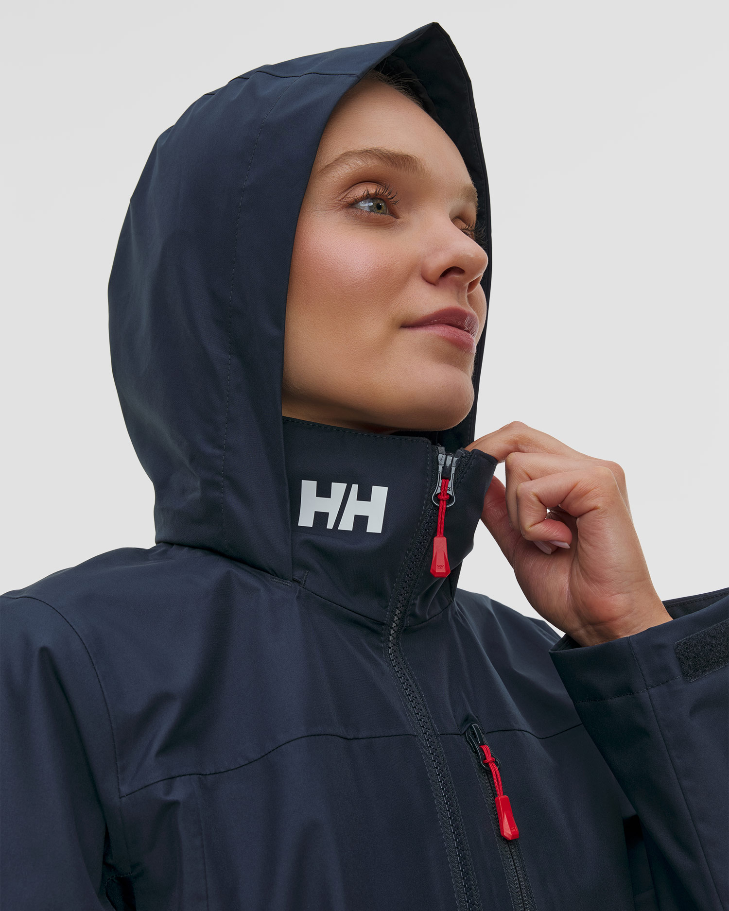 Women's navy blue sailing Helly Hansen Crew Hooded Jacket 2.0