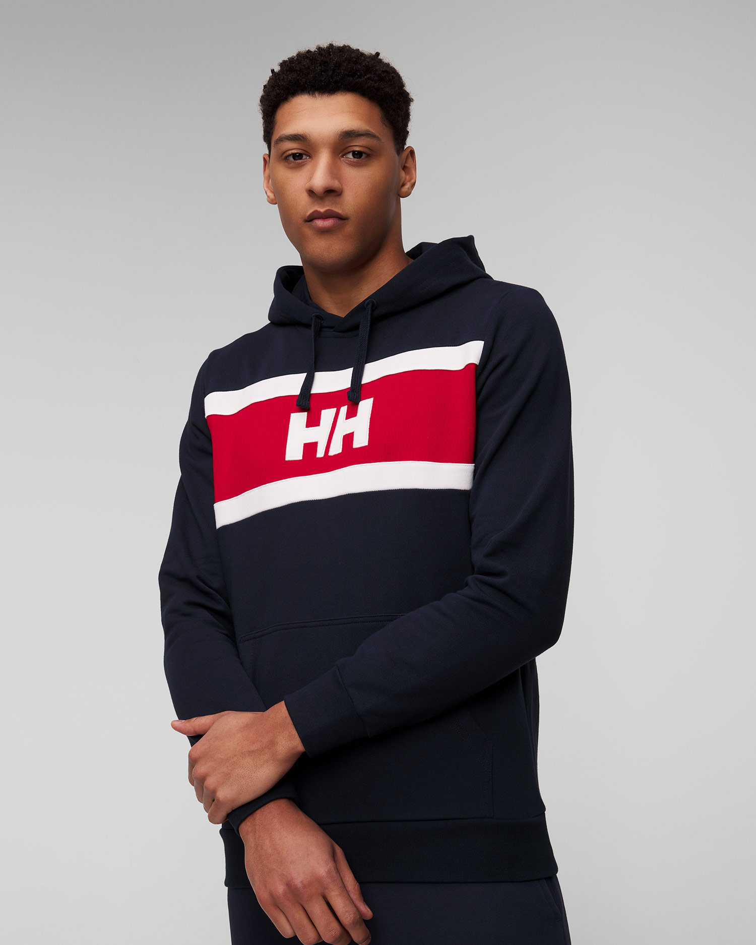 Sweat-shirt bleu marine pour hommes Helly Hansen Salt Cotton Hoodie