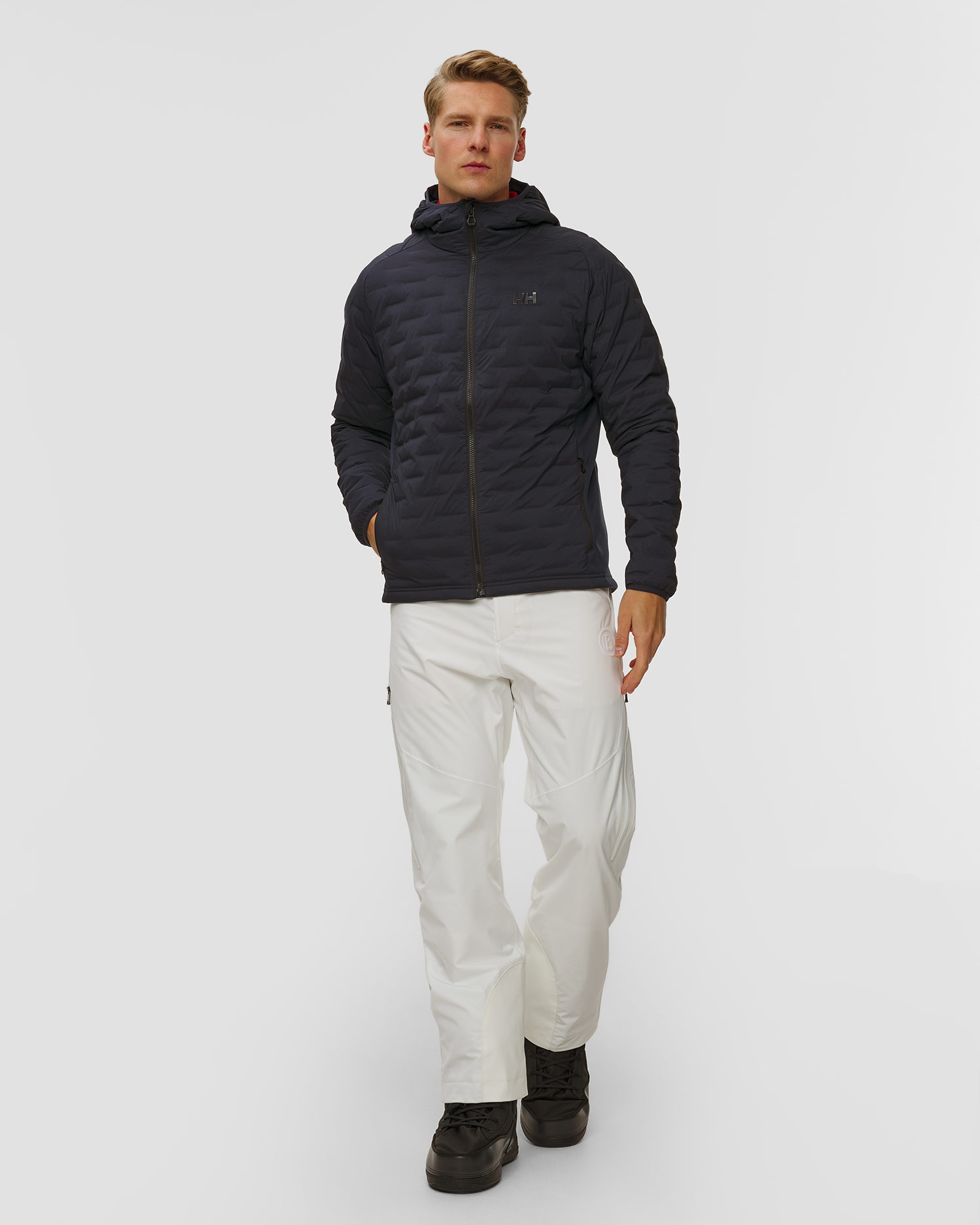 Pánská bundomikina Helly Hansen Hp Hybrid Stretch Hooded Ins v tmavě modré barvě