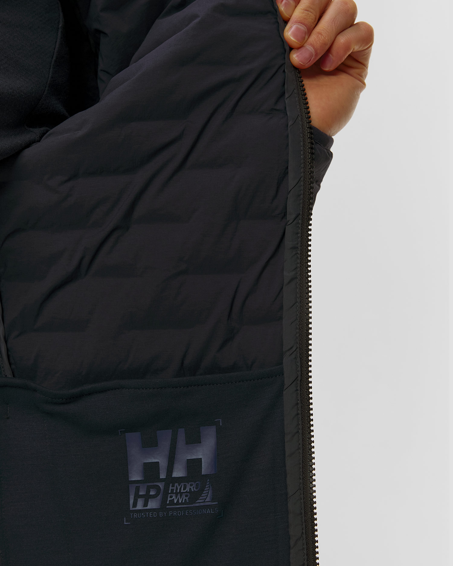 Pánská bundomikina Helly Hansen Hp Hybrid Stretch Hooded Ins v tmavě modré barvě