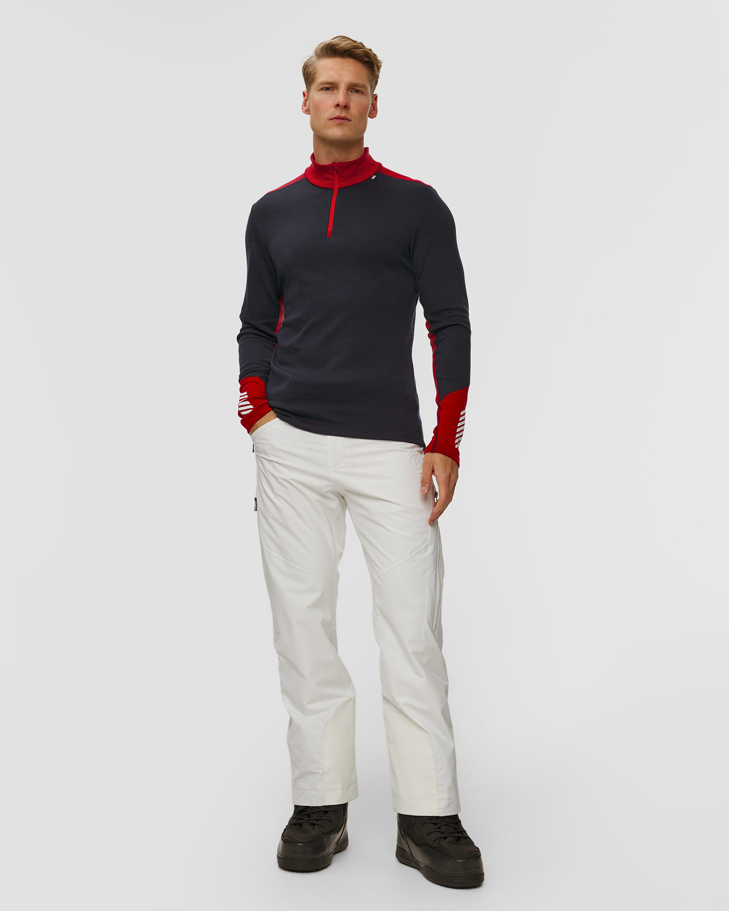 Pánské termotričko Helly Hansen Lifa Merino Midweight 1/2 Zip v tmavě modré barvě
