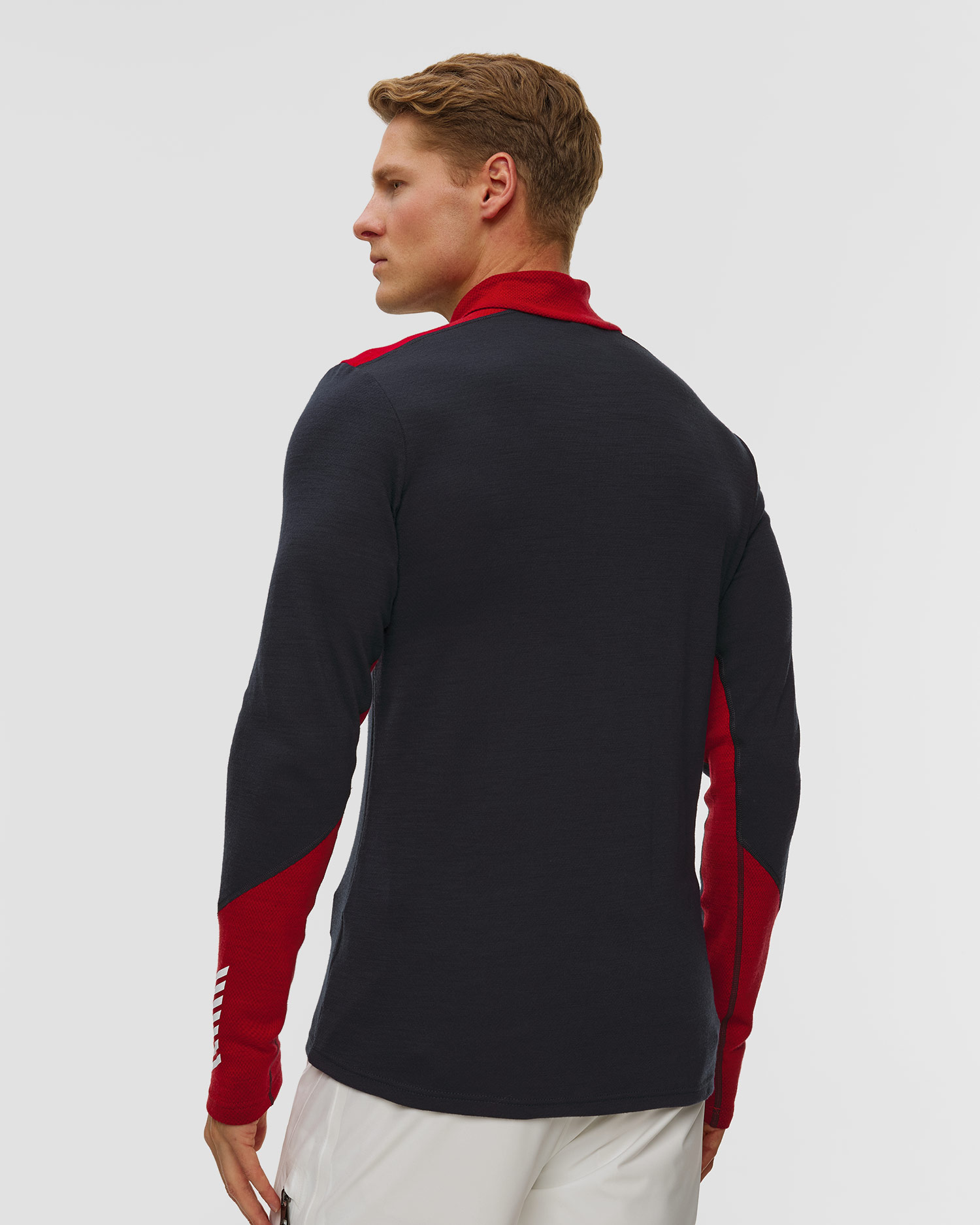 Men's thermal longsleeve Helly Hansen Lifa Merino Midweight 1/2 Zip navy blue