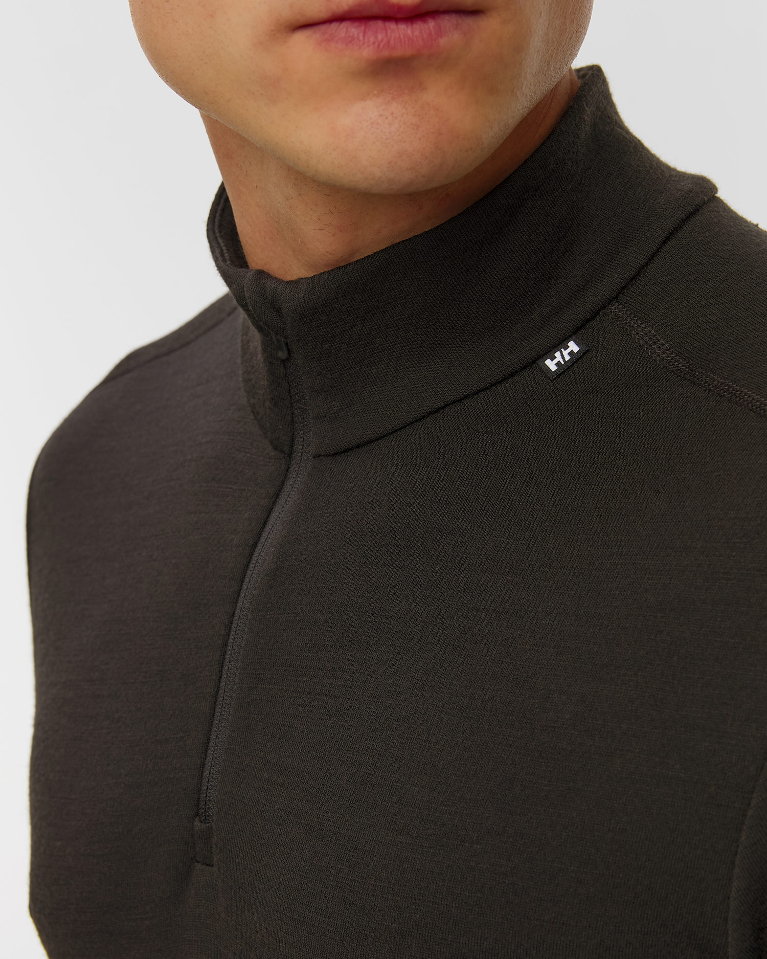 Pánské termotričko Helly Hansen Lifa Merino Midweight 1/2 Zip v černé barvě