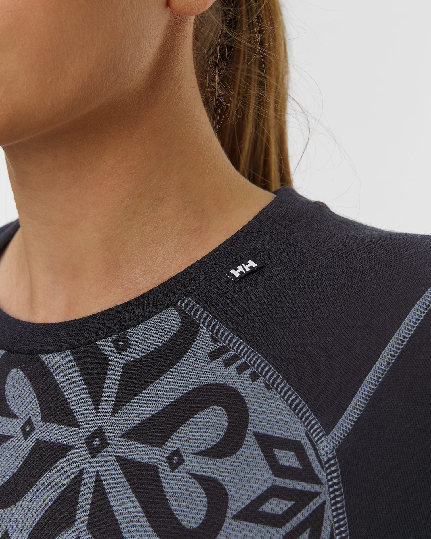 Tricou termic cu mânecă lungă pentru femei Helly Hansen W Lifa Merino Midweight Graphic Crew