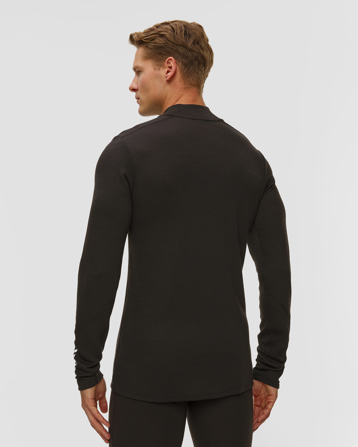 Pánské termotričko Helly Hansen Lifa Merino Midweight Logo v černé barvě