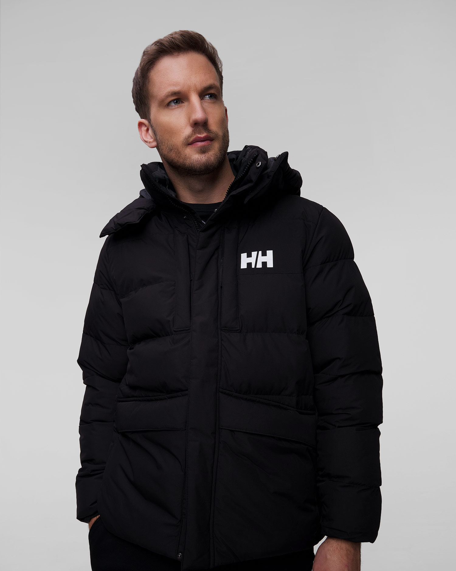 Czarna kurtka ocieplana męska Helly Hansen Explorer Puffy