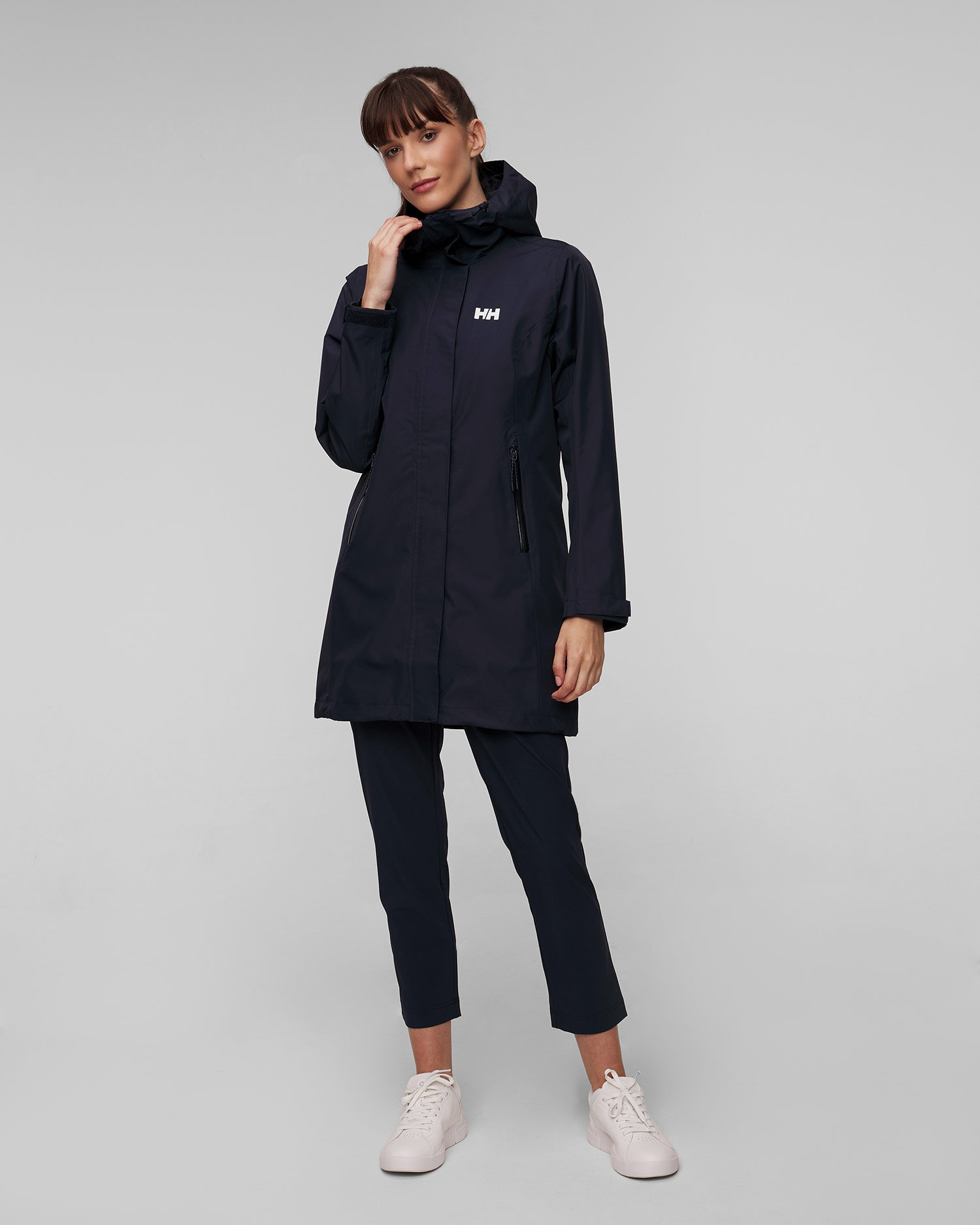 Manteau bleu marine pour femmes Helly Hansen Voyage Raincoat S portofino