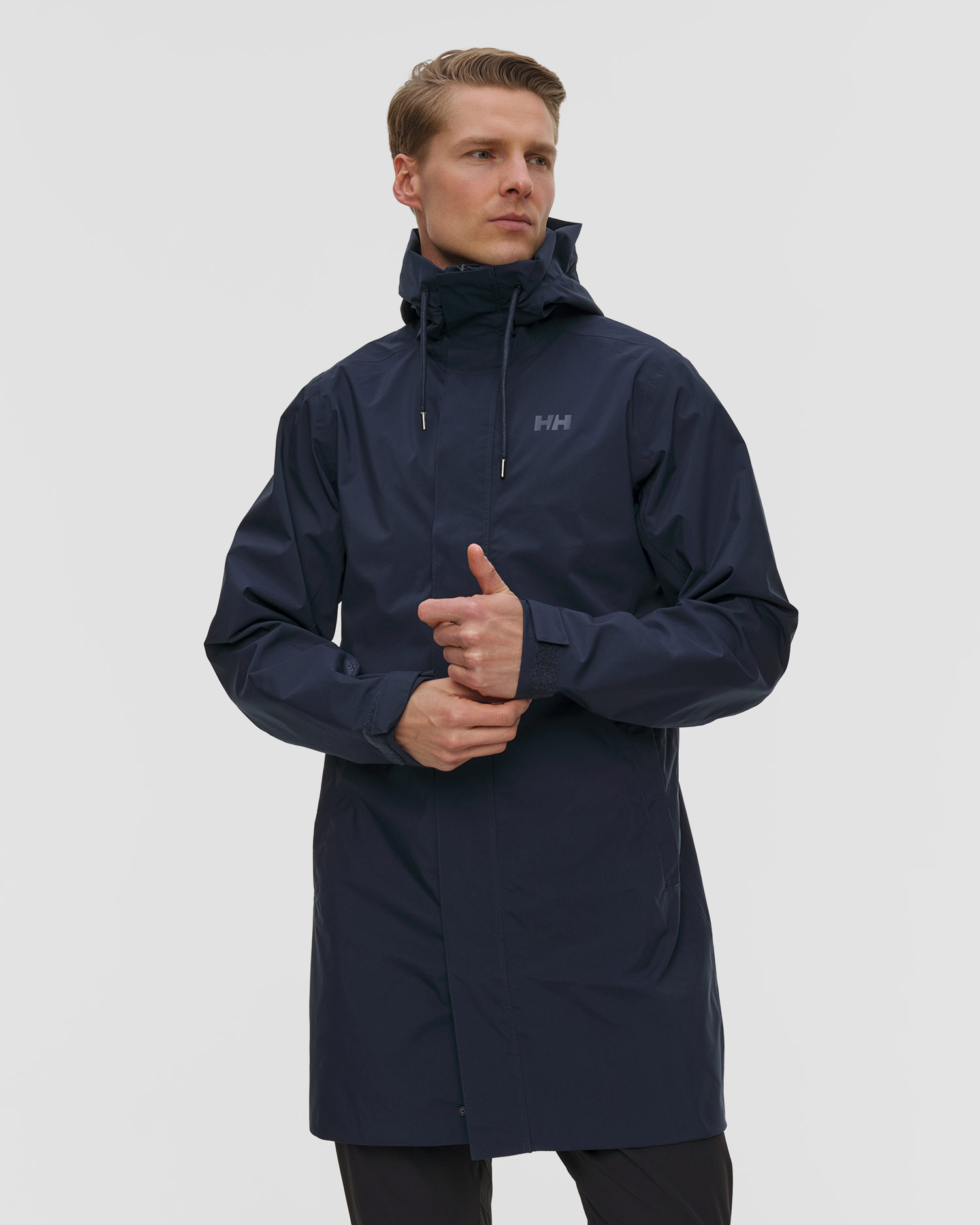 Płaszcz przeciwdeszczowy męski Helly Hansen Munich Raincoat granatowy