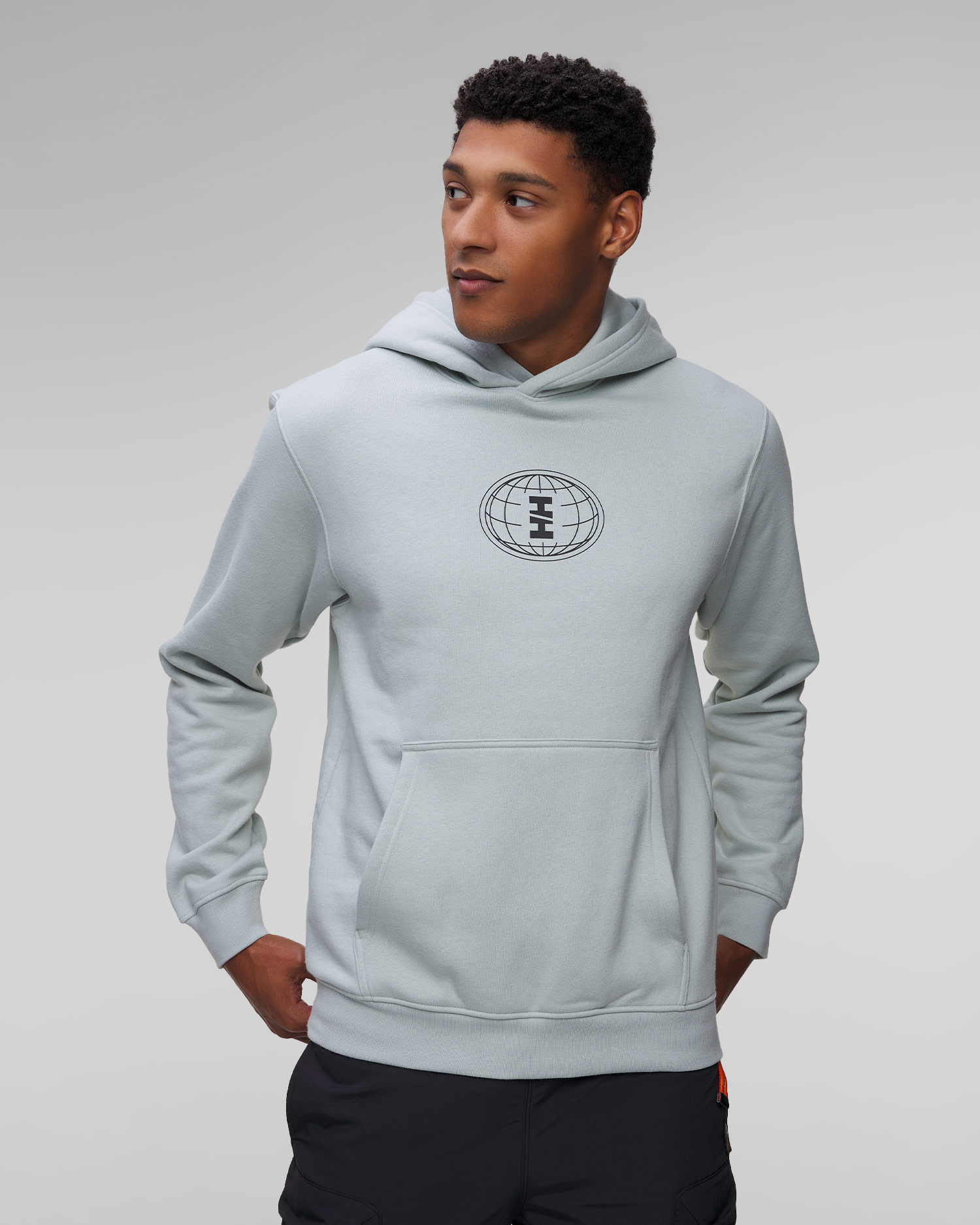 Helly Hansen Cotton Fleece Graphic Hoodie Herren-Sweatshirt in Hellgrün