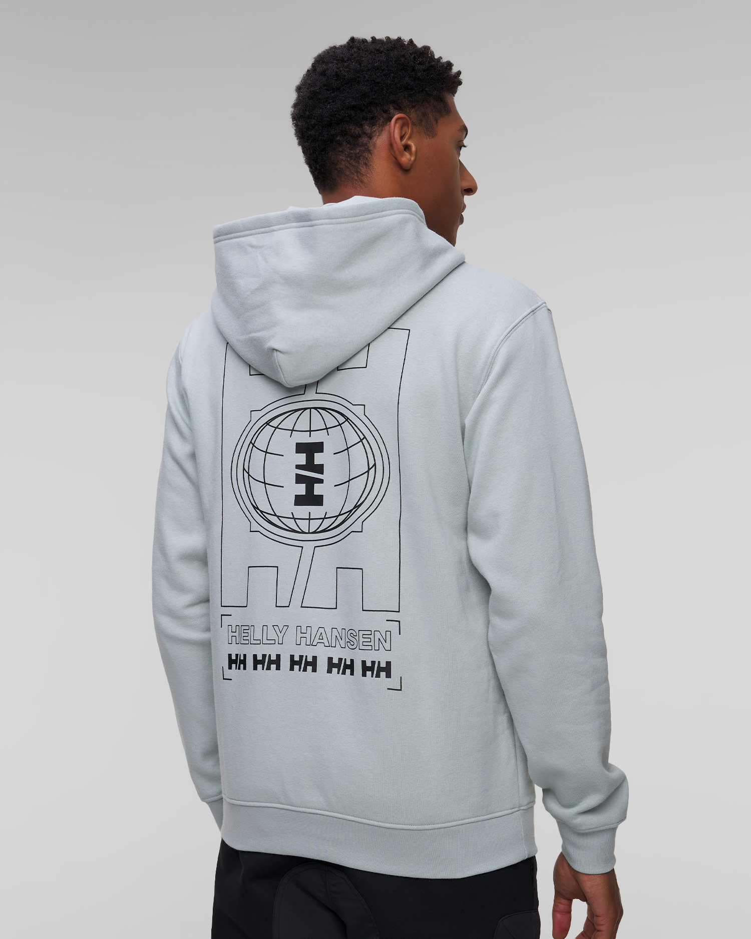 Helly Hansen Cotton Fleece Graphic Hoodie Herren-Sweatshirt in Hellgrün
