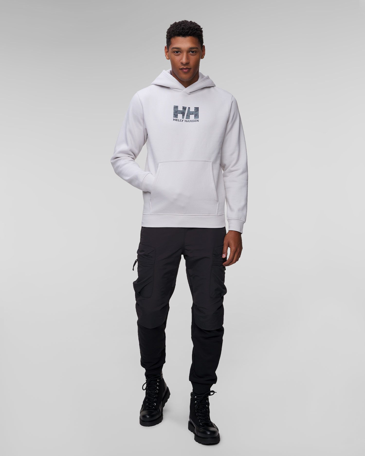 Helly Hansen Cotton Fleece Graphic Hoodie Herren-Sweatshirt in Weiß