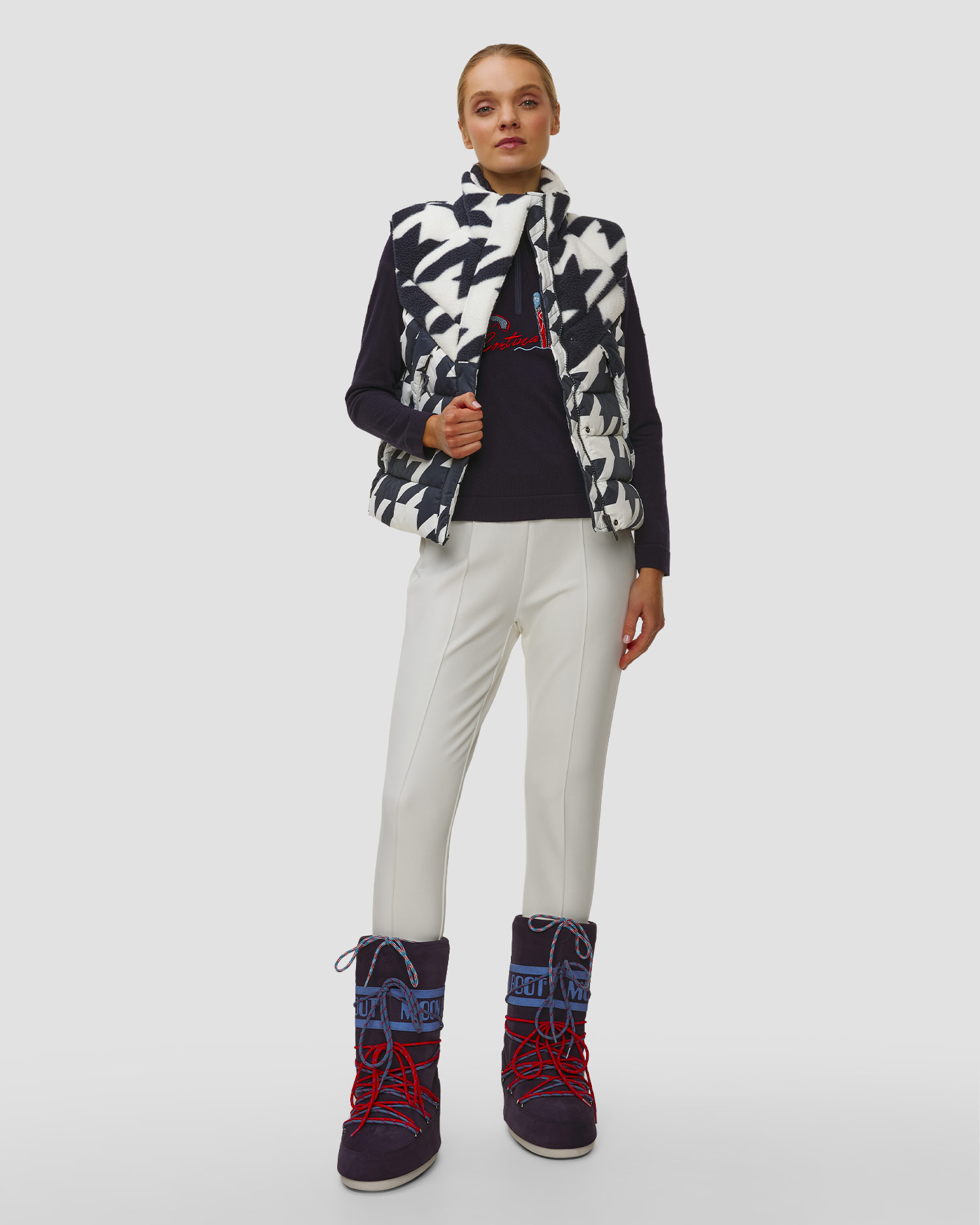 Dámska vesta Helly Hansen W Bliss Down Vest tmavomodro-biela