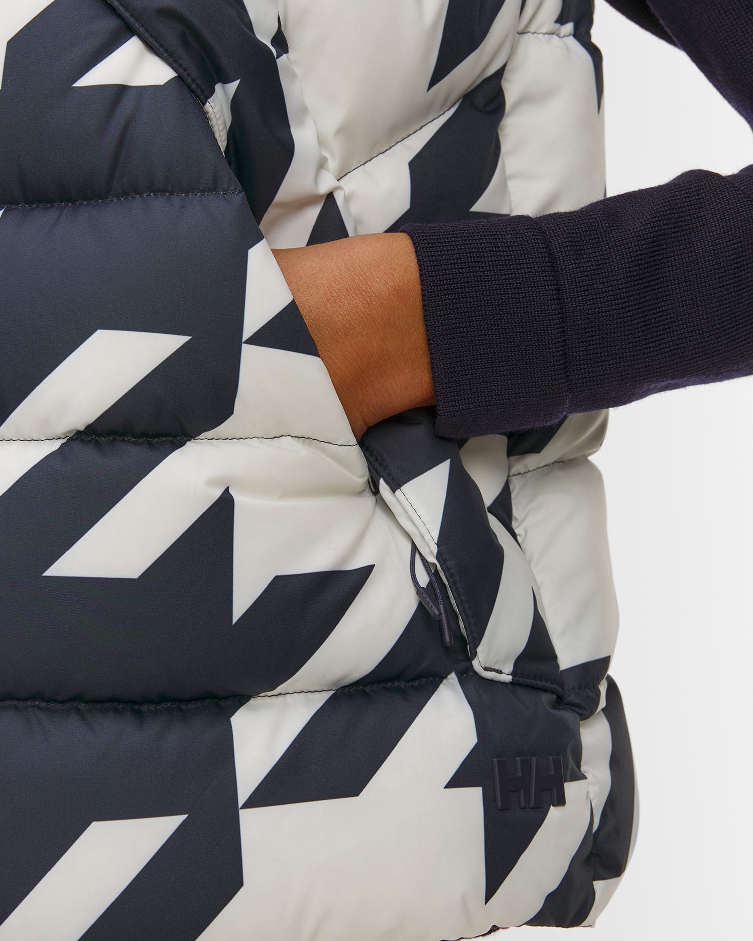 Dámska vesta Helly Hansen W Bliss Down Vest tmavomodro-biela