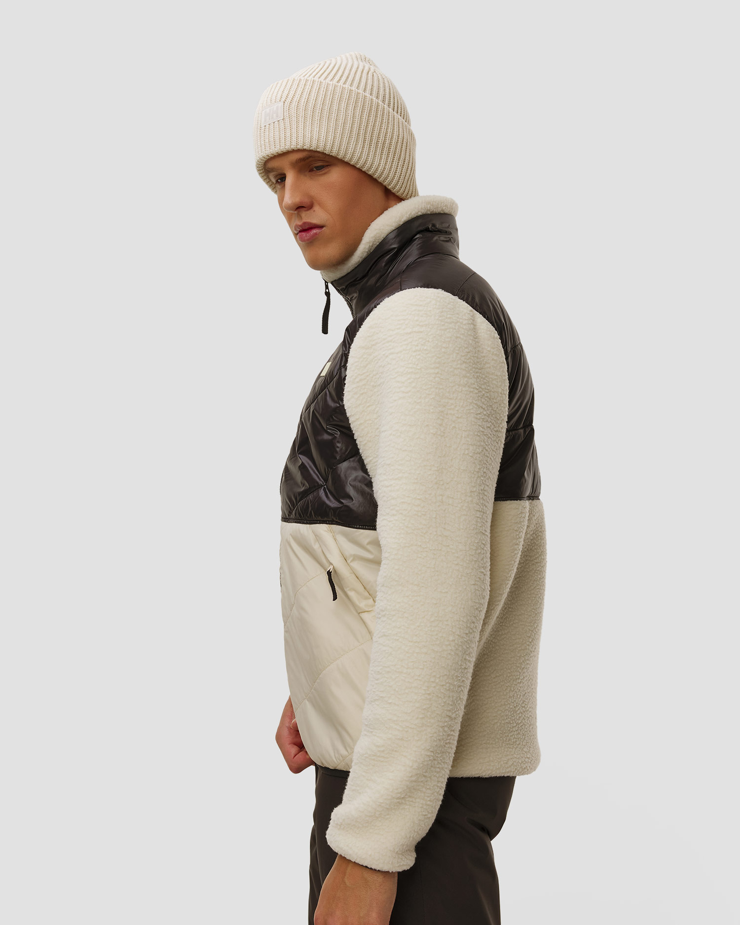 Geacă hibridă pentru bărbați Helly Hansen Village Hybrid Jacket negru-alb