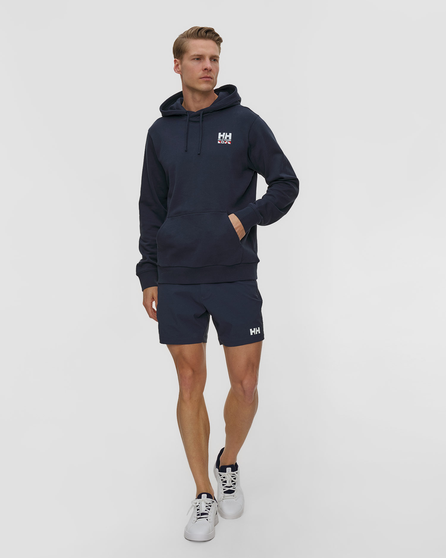 Tmavě modrá pánská mikina s kapucou Helly Hansen Shoreline Hoodie