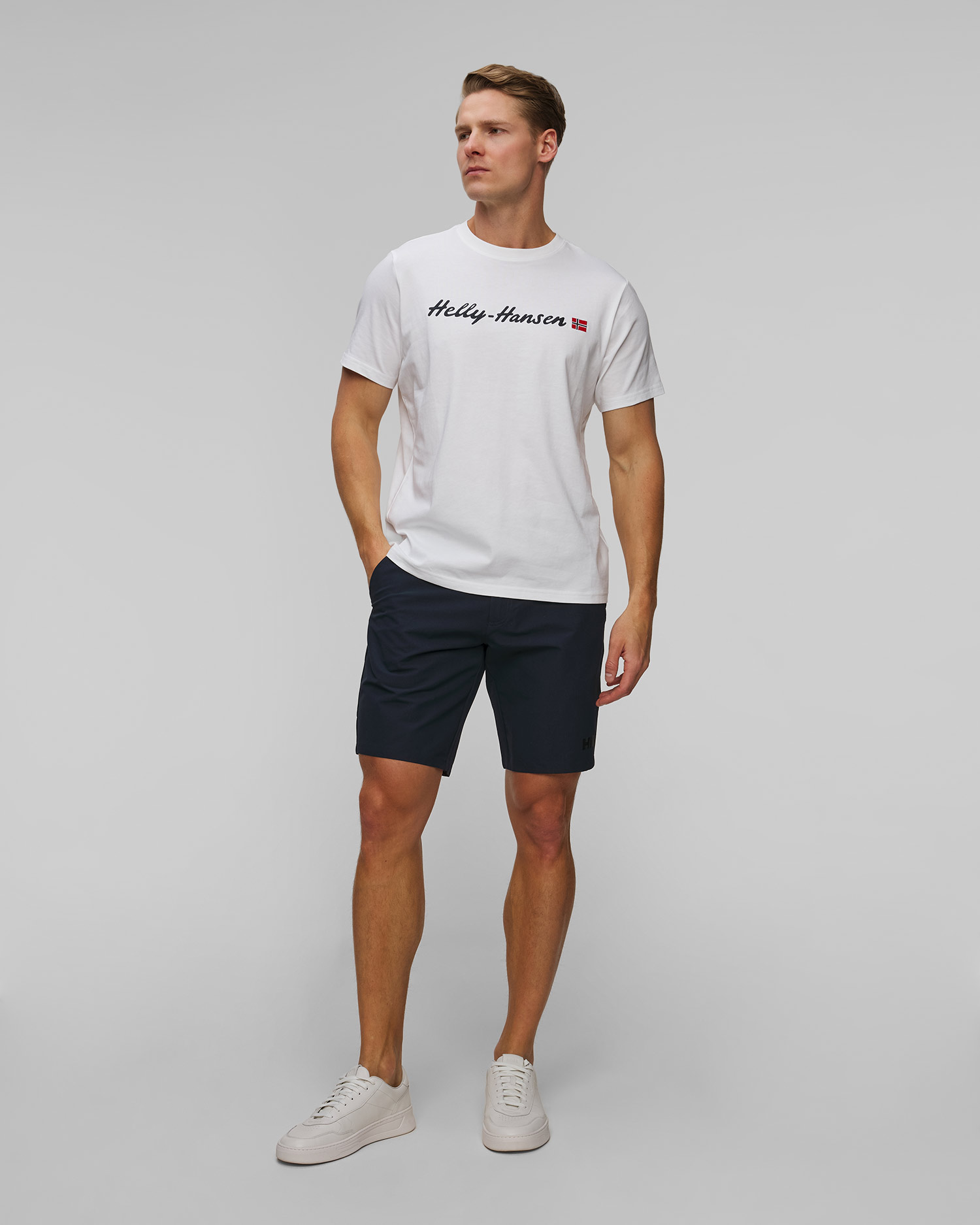 Tricou pentru bărbați Helly Hansen Core Graphic T 2.0 alb