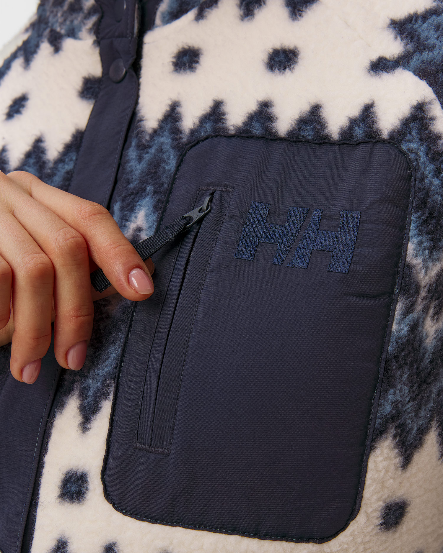 Dámská zateplená polarová mikina Helly Hansen W Imperial Printed Pile Snap